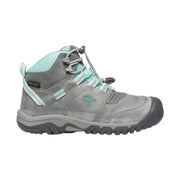 KEEN Big Kids' Ridge Flex Waterproof Mid Boot- Grey/Blue Tint by Lenny's Shoe & Apparel