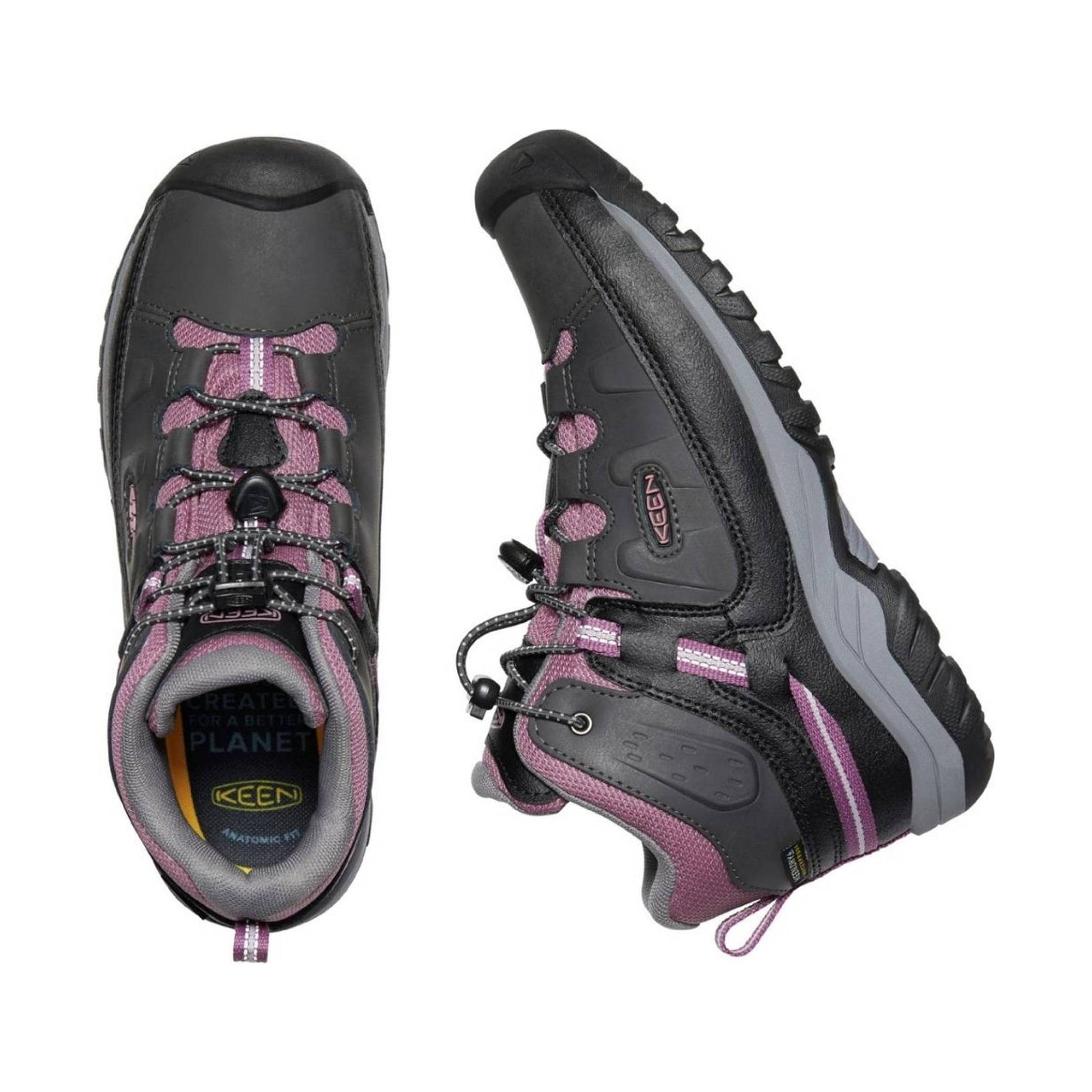 KEEN Big Kids' Targhee Waterproof Boot - Raven/Tulipwood by Lenny's Shoe & Apparel