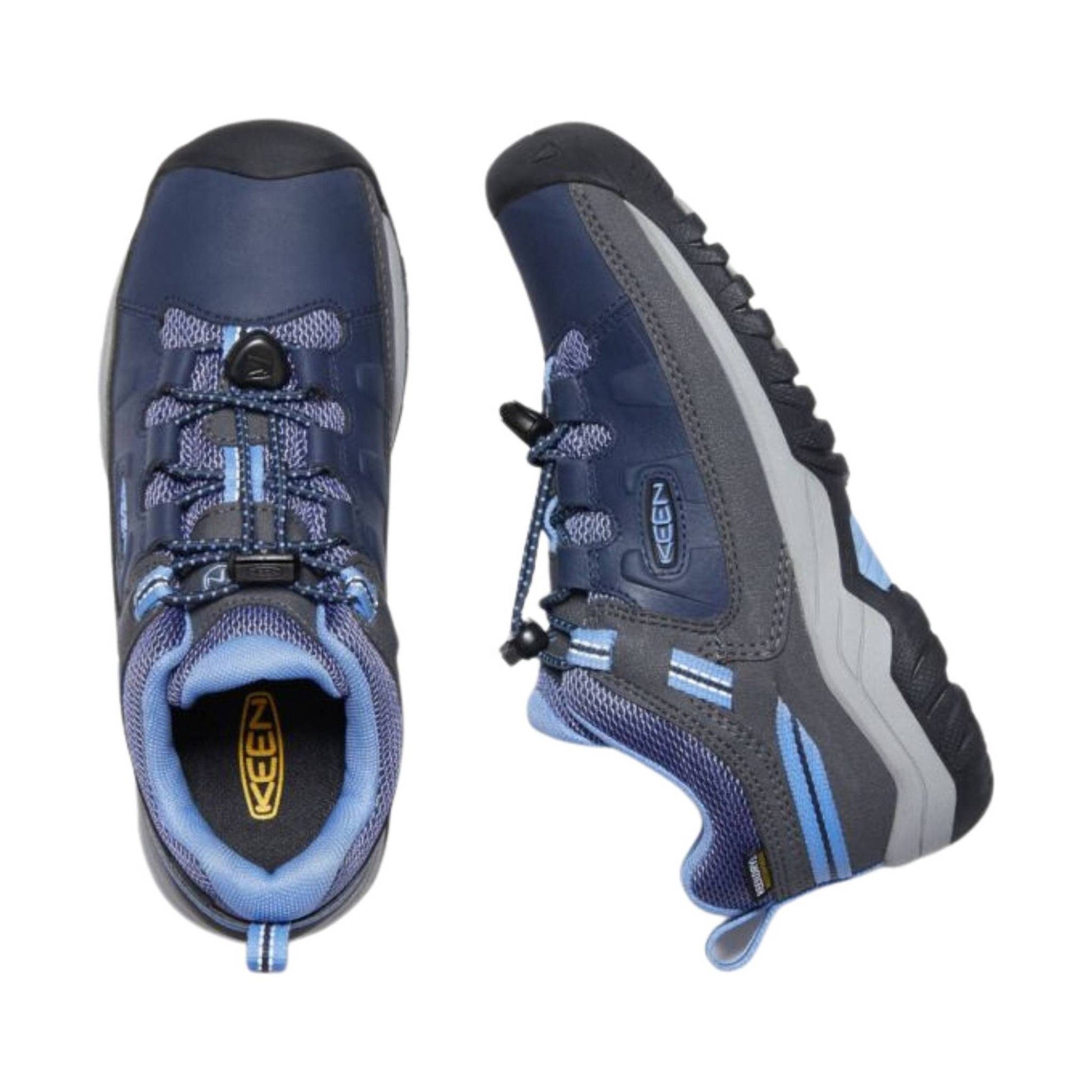 KEEN Big Kids' Targhee Waterproof Low Shoe - Blue Nights/Della Blue by Lenny's Shoe & Apparel