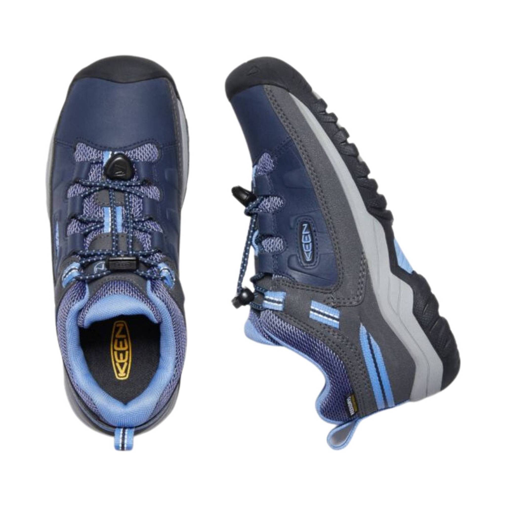 KEEN Big Kids' Targhee Waterproof Low Shoe - Blue Nights/Della Blue by Lenny's Shoe & Apparel