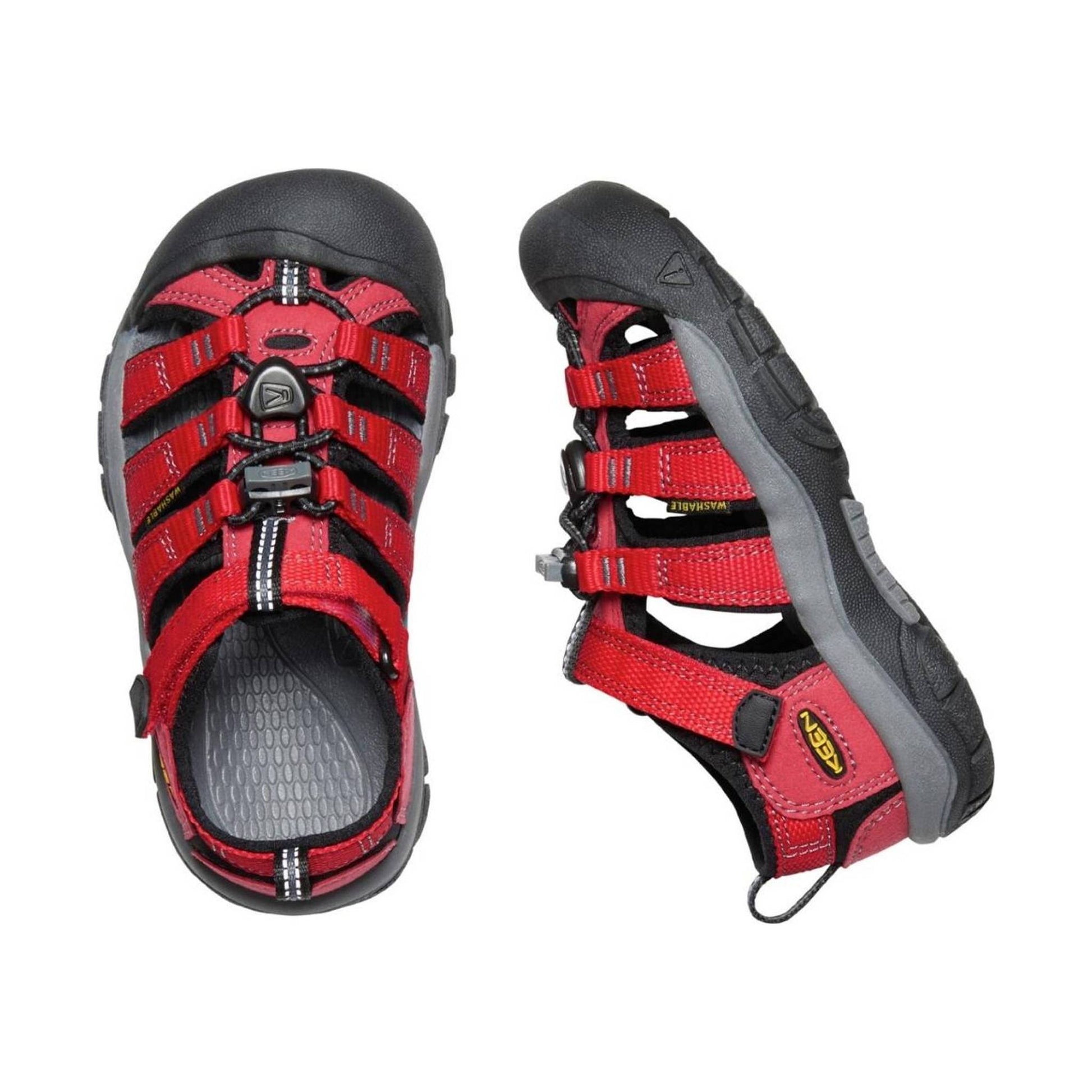 KEEN Little Kids' Newport H2 - Ribbon Red/Gargoyle by Lenny's Shoe & Apparel