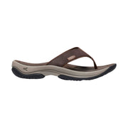 KEEN Men's Kona Leather Flip Flop - Java/Dark Earth by Lenny's Shoe & Apparel
