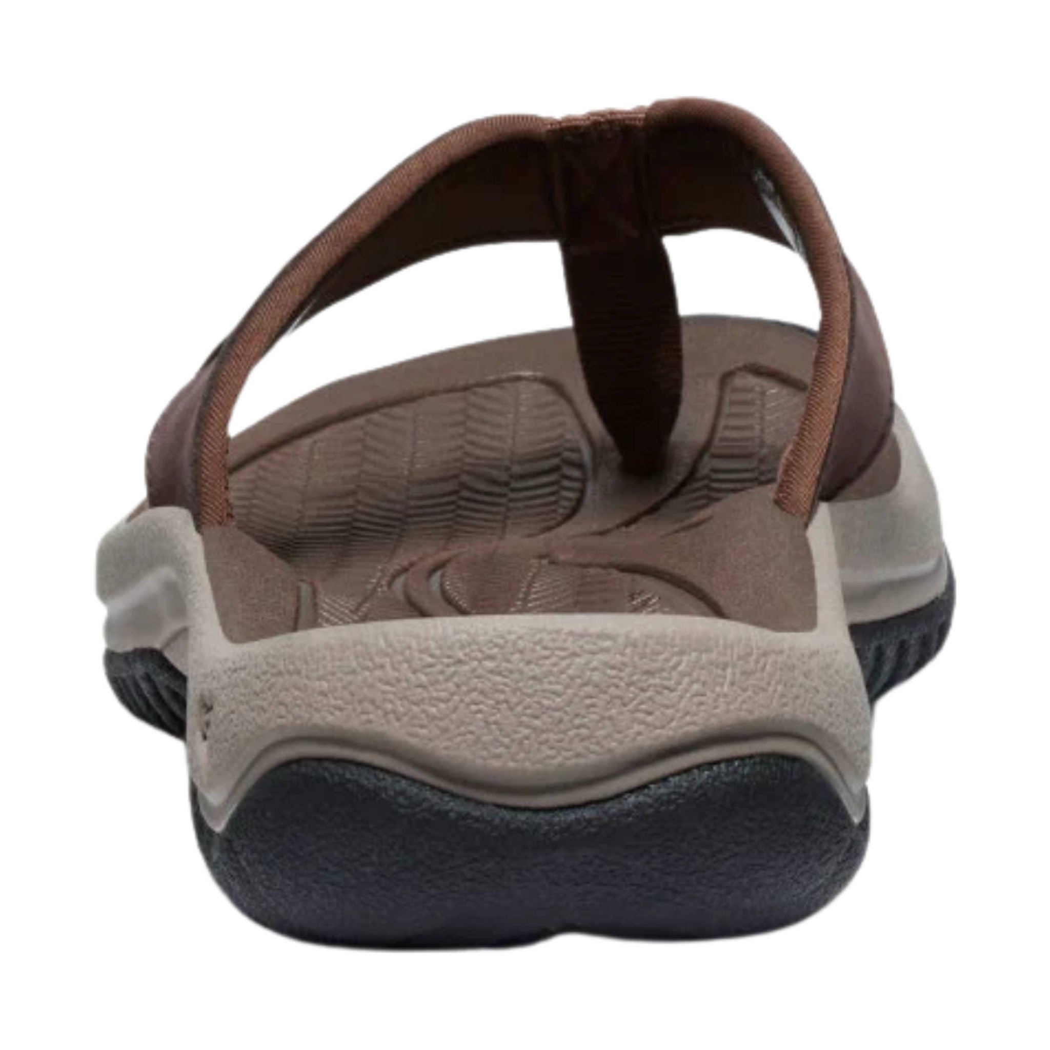 KEEN Men's Kona Leather Flip Flop - Java/Dark Earth by Lenny's Shoe & Apparel