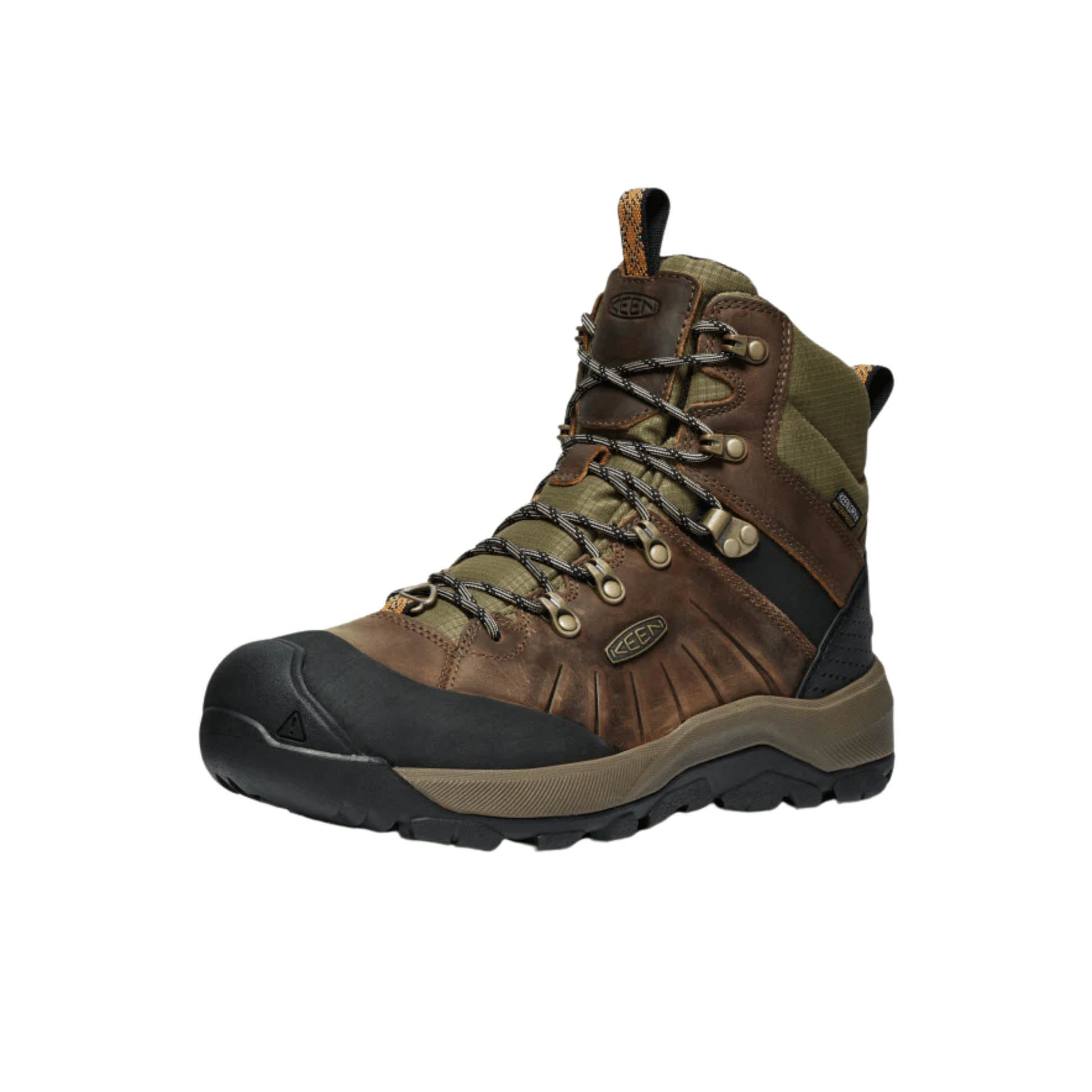 KEEN Men's Revel IV Polar Waterproof Winter Boots - Bison/Orange Pepper by Lenny's Shoe & Apparel