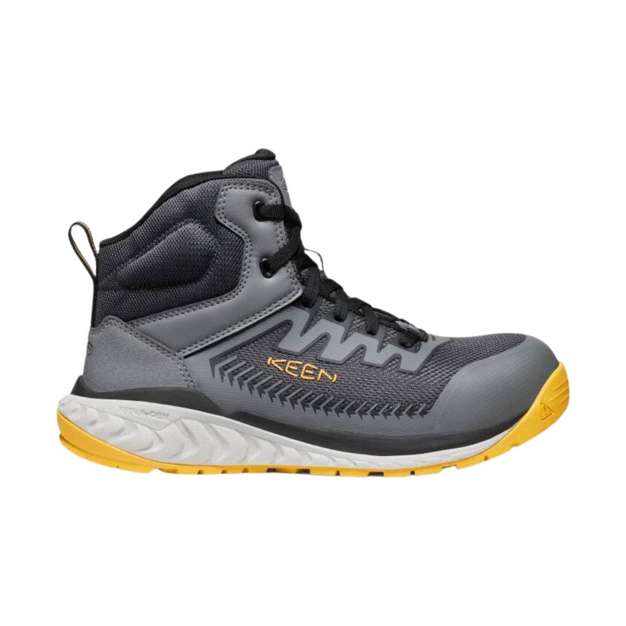 KEEN Utility Men's Arvada Carbon Fiber Toe Mid Work Boot - Grey/Yellow by Lenny's Shoe & Apparel