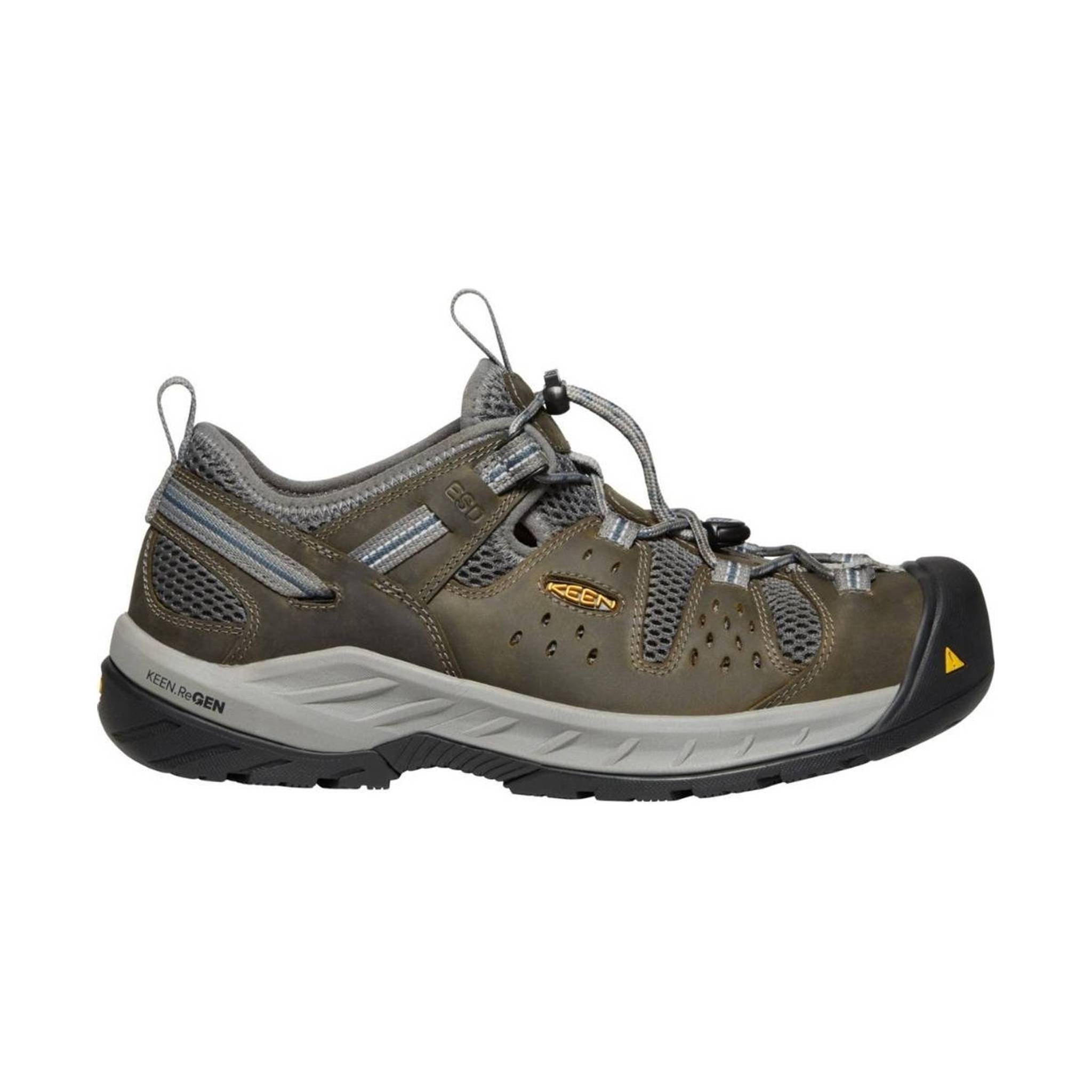 KEEN Utility Men's Atlanta Cool II ESD Steel Toe Work Shoe - Gargoyle/Midnight Navy by Lenny's Shoe & Apparel