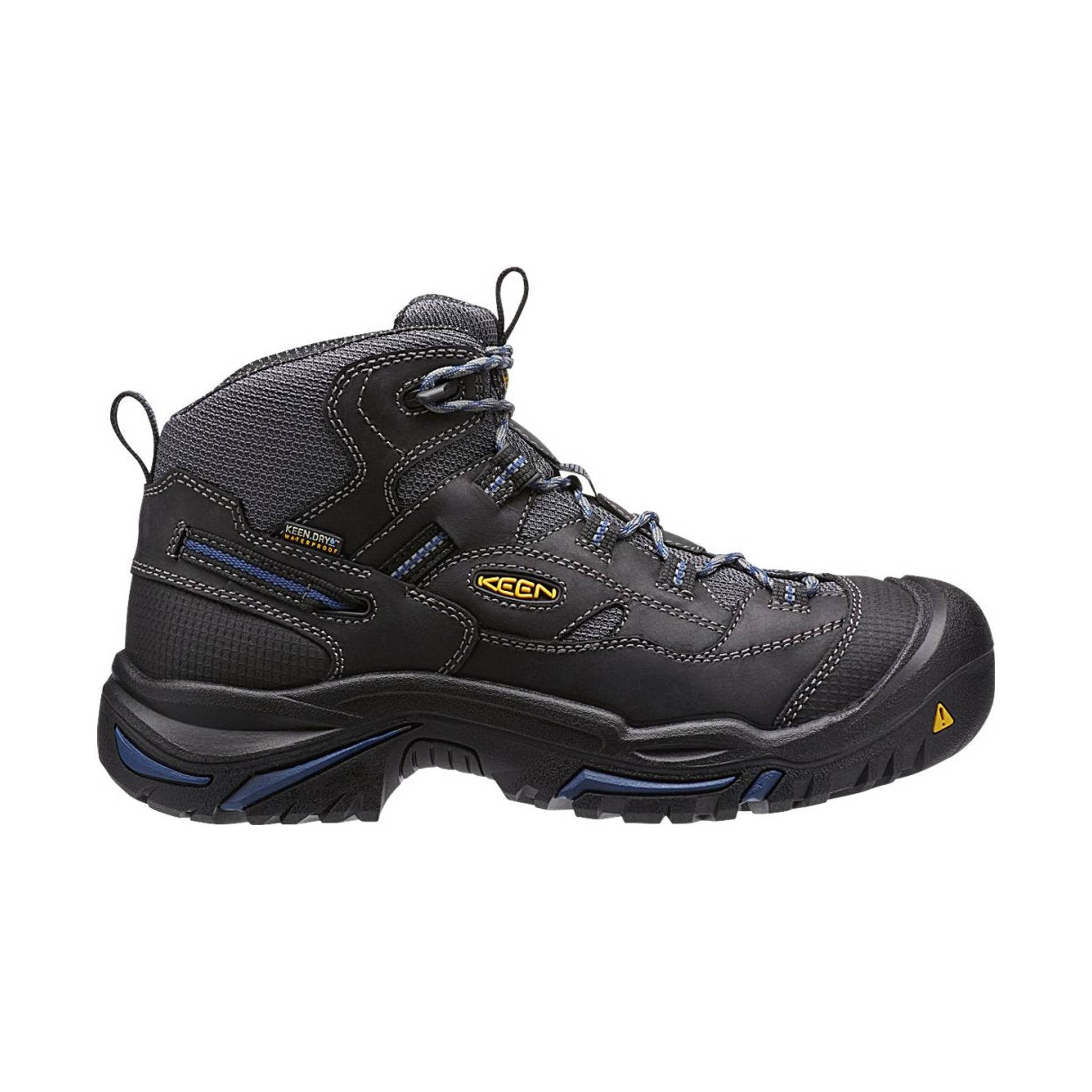 KEEN Utility Men's Braddock Mid Waterproof Soft Toe Boots - Raven/Estate Blue