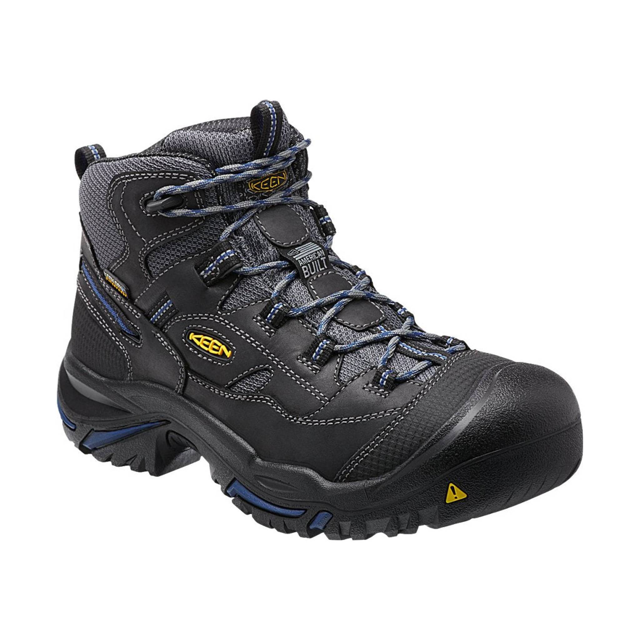 KEEN Utility Men's Braddock Mid Waterproof Soft Toe Boots - Raven/Estate Blue