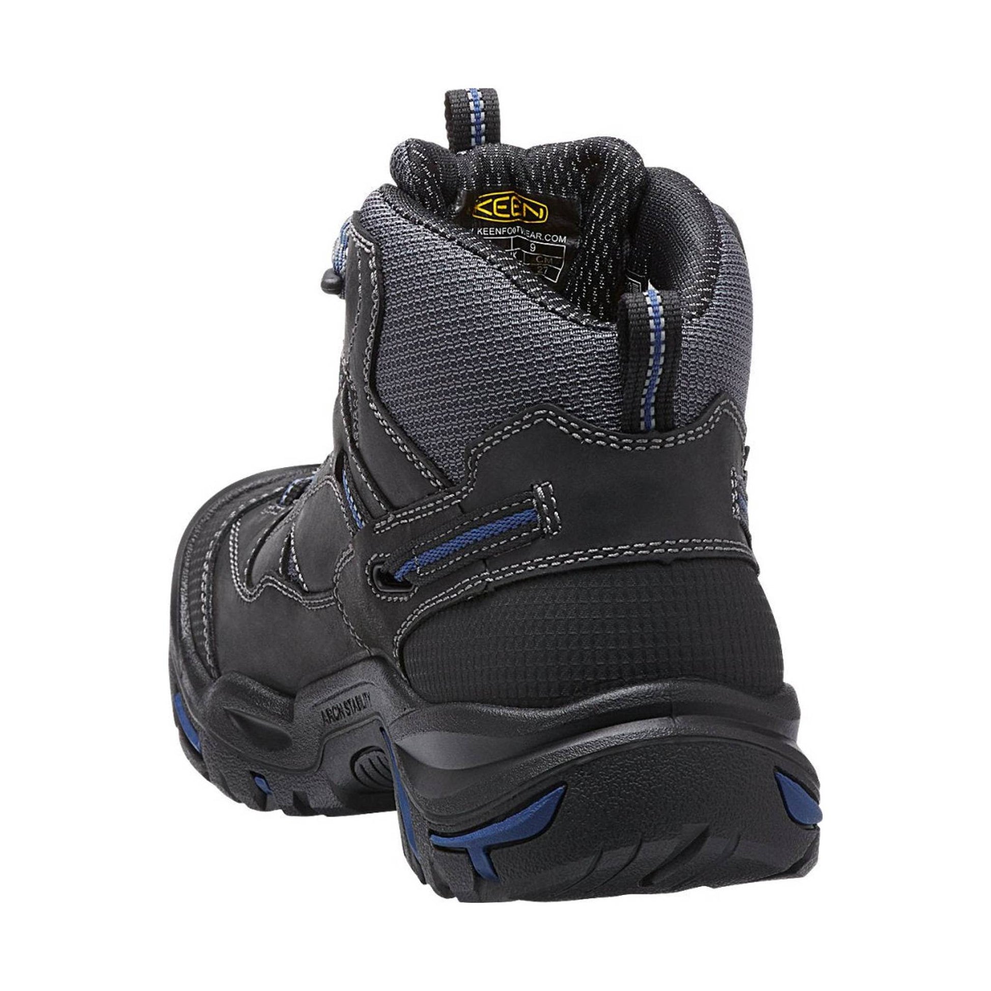 KEEN Utility Men's Braddock Mid Waterproof Soft Toe Boot - Raven/Estate Blue by Lenny's Shoe & Apparel