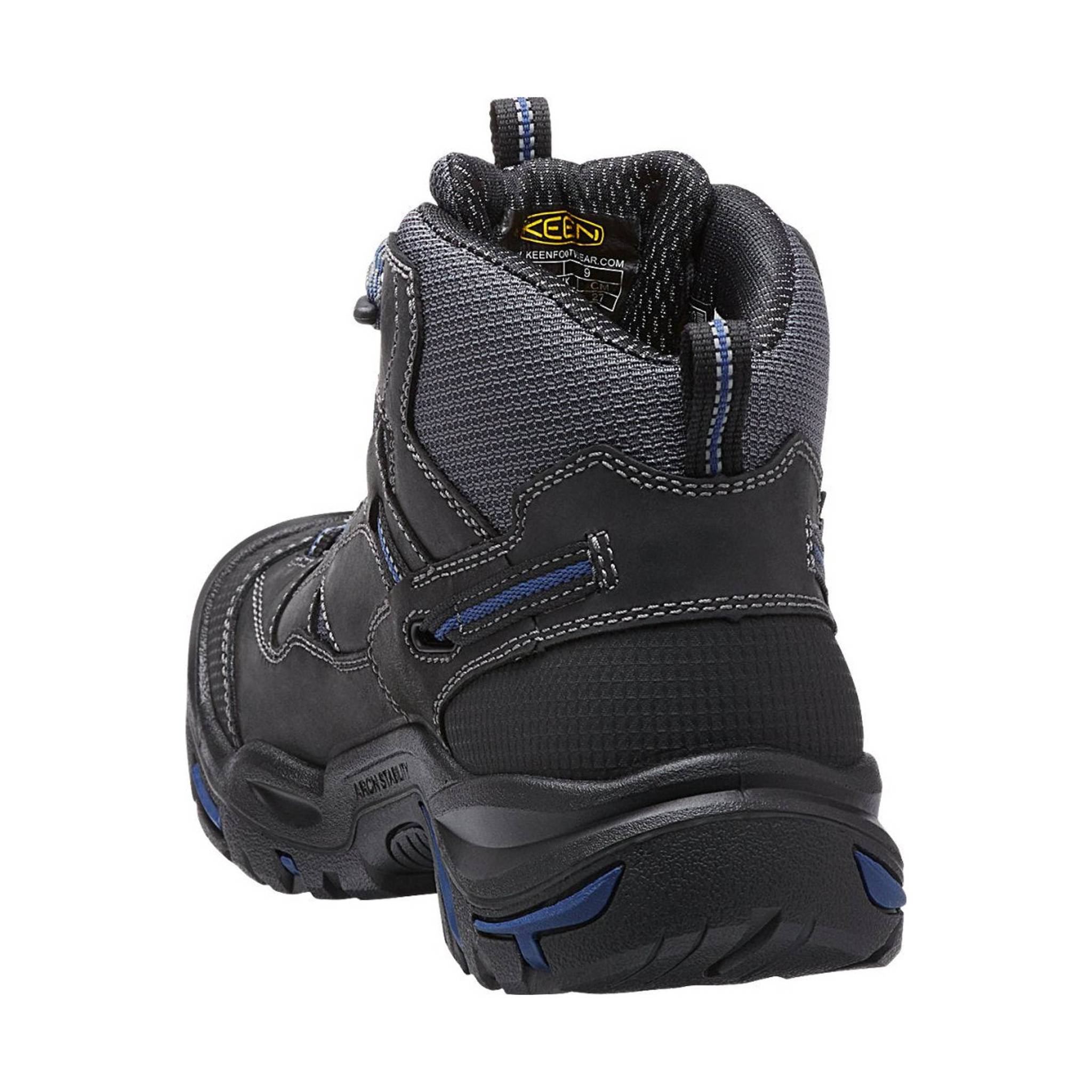 KEEN Utility Men's Braddock Mid Waterproof Soft Toe Boot - Raven/Estate Blue by Lenny's Shoe & Apparel