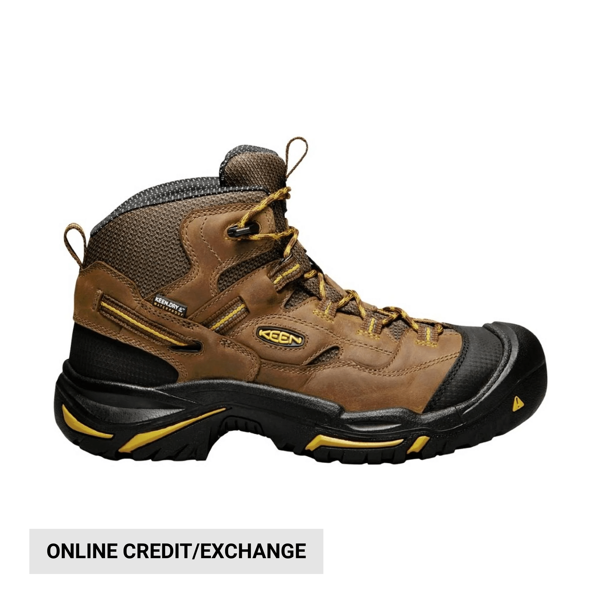 KEEN Utility Men's Braddock Mid Waterproof Steel Toe Work Boot - Cascade Brown/Tawny Olive by Lenny's Shoe & Apparel