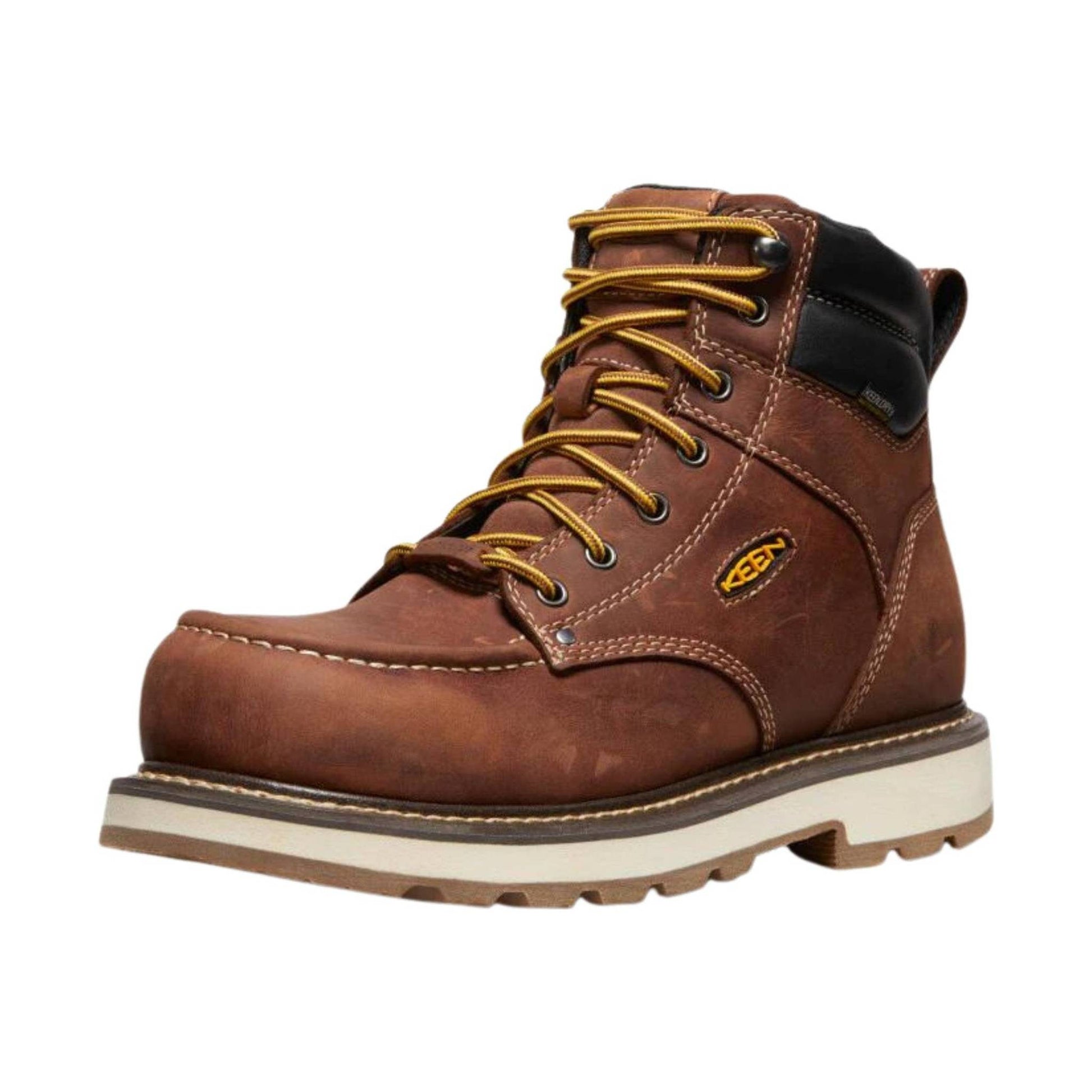 KEEN Utility Men's Cincinnati 6 Inch Waterproof 90 Degree Carbon Fiber Toe Heel Work Boot - Brown by Lenny's Shoe & Apparel
