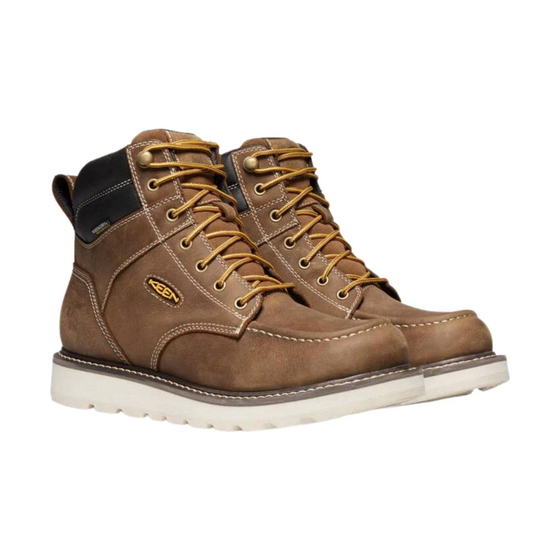 KEEN Utility Men's Cincinnati 6 Inch Waterproof Soft Toe Work Boot - Belgian/Sandshell by Lenny's Shoe & Apparel