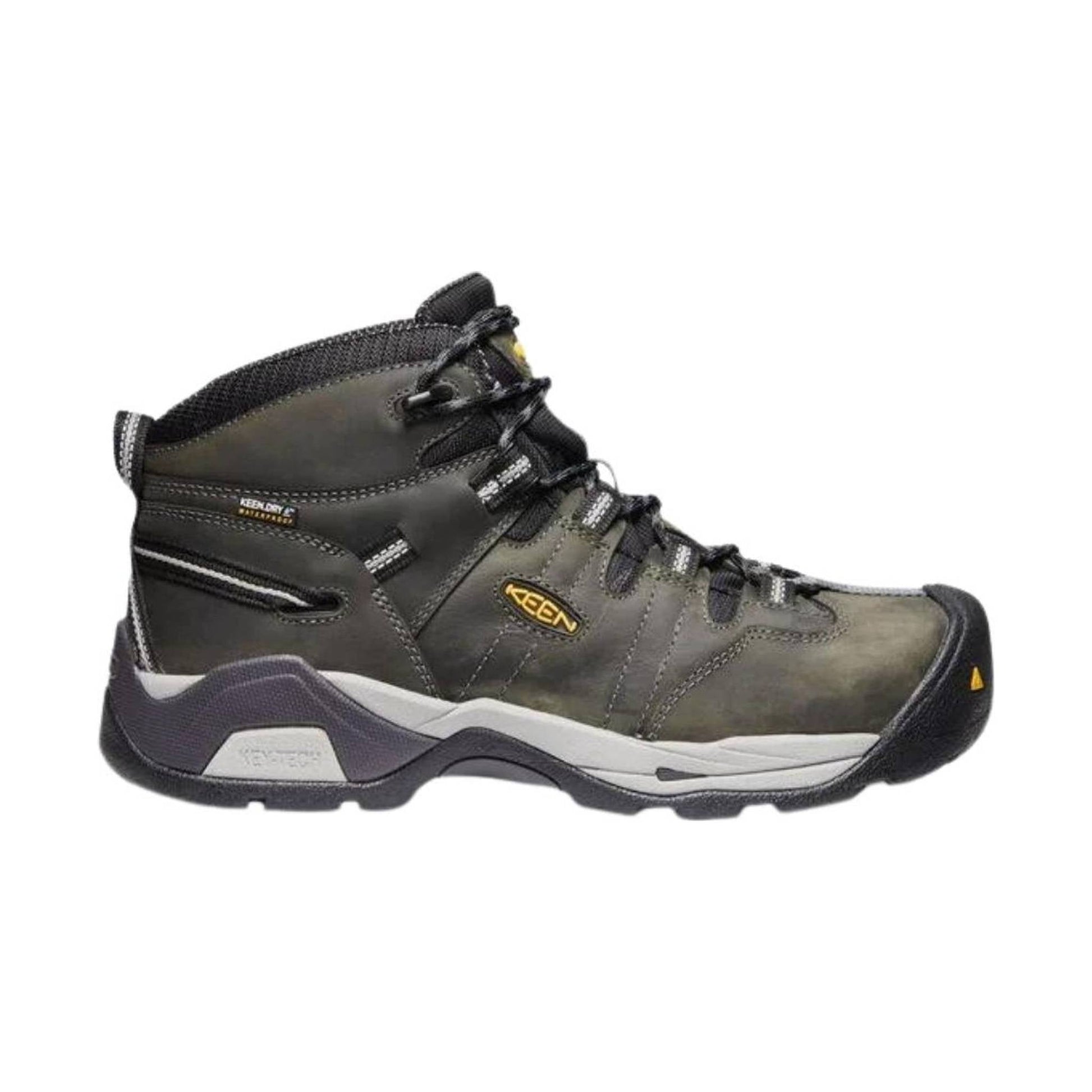 KEEN Utility Men's Detroit XT Mid Waterproof Steel Toe Work Boot - Cascade Brown/Orion Blue by Lenny's Shoe & Apparel