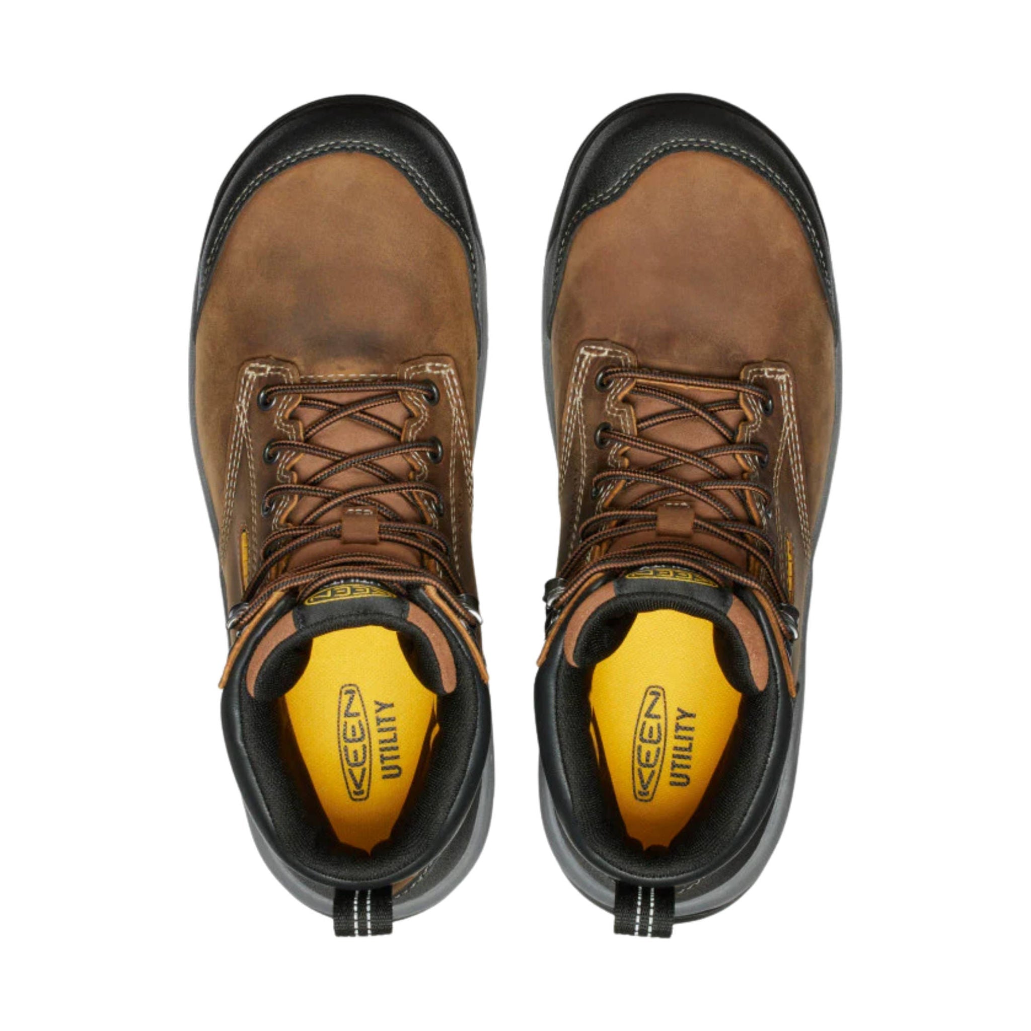 KEEN Utility Men's Evanston 6 Inch Waterproof Carbon Toe Work Boots - Bison/Black by Lenny's Shoe & Apparel
