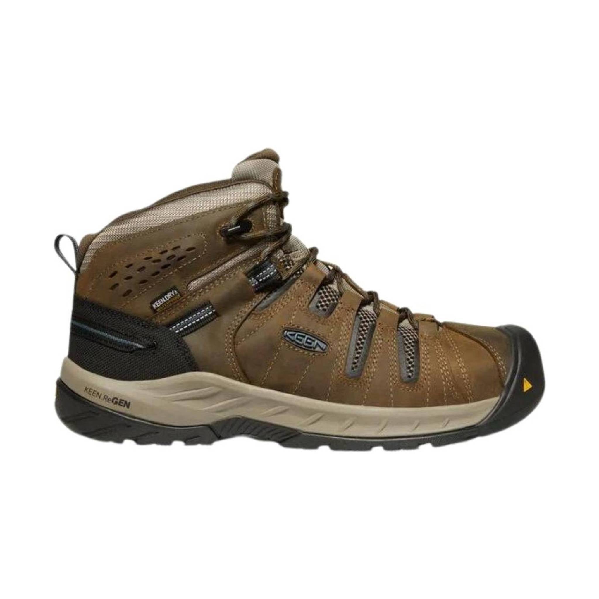 KEEN Utility Men's Flint II Mid Steel Toe Work Boot - Cascade Brown/Orion Blue by Lenny's Shoe & Apparel