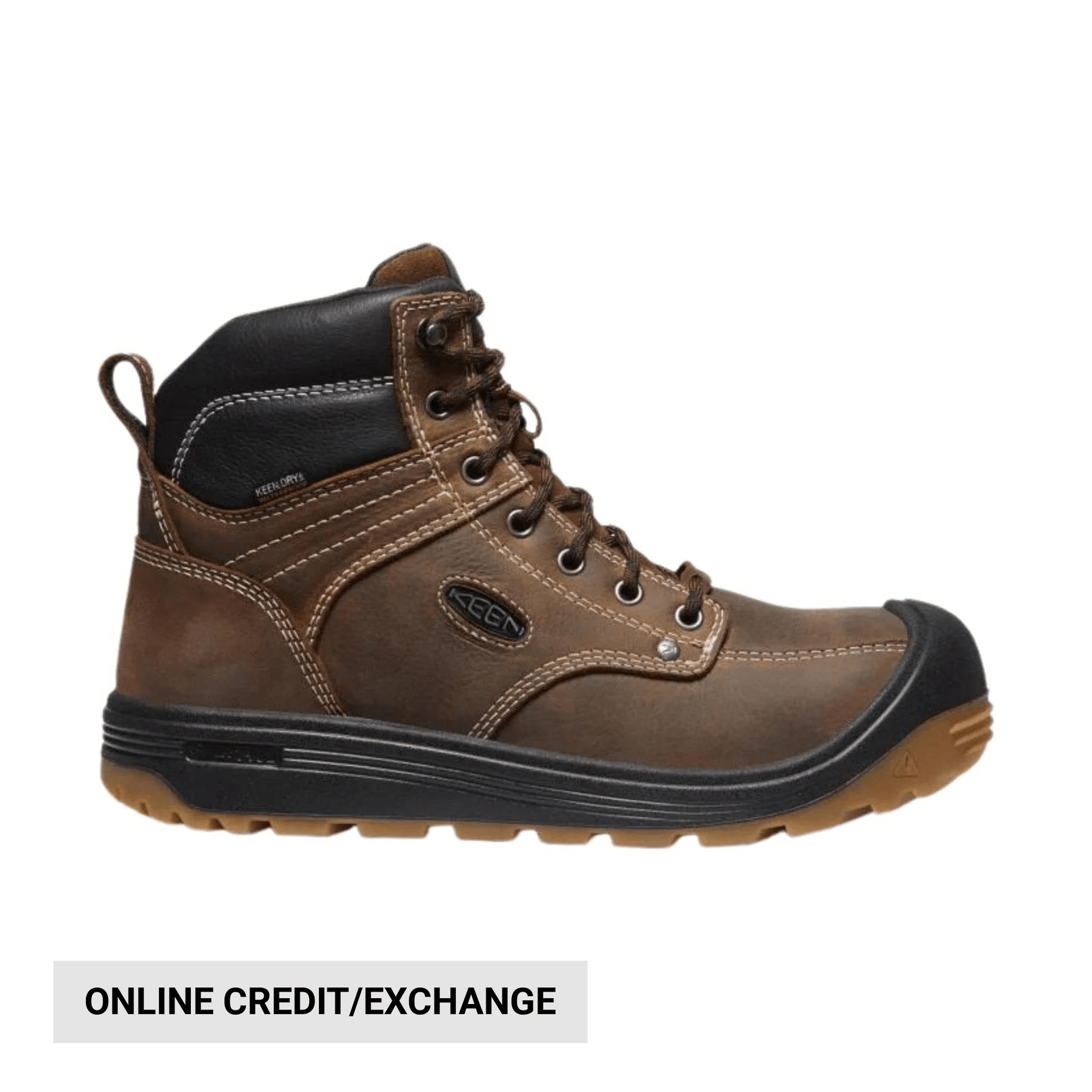 Keen Utility Men's Fort Wayne 6 Inch Waterproof Carbon Fiber Toe Work Boots - Dark Earth by Lenny's Shoe & Apparel