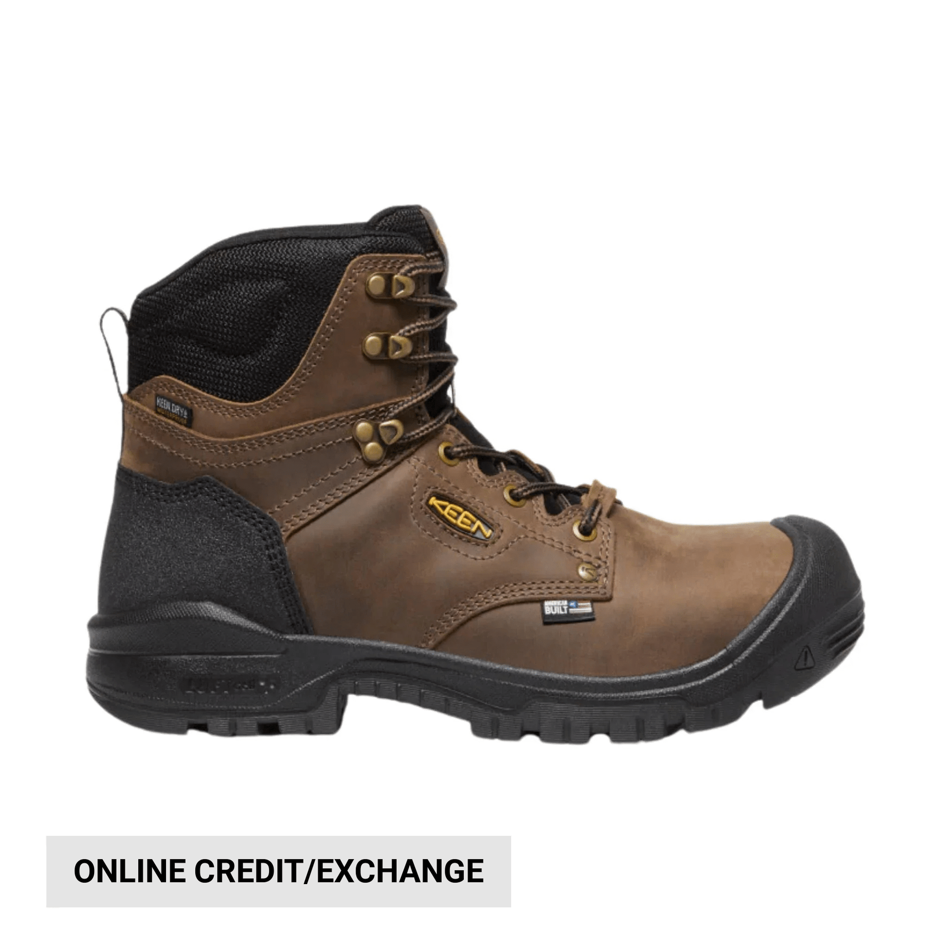 KEEN Utility Men's Independence 6 Inch Waterproof Carbon Fiber Toe Work Boot - Dark Earth/Black by Lenny's Shoe & Apparel