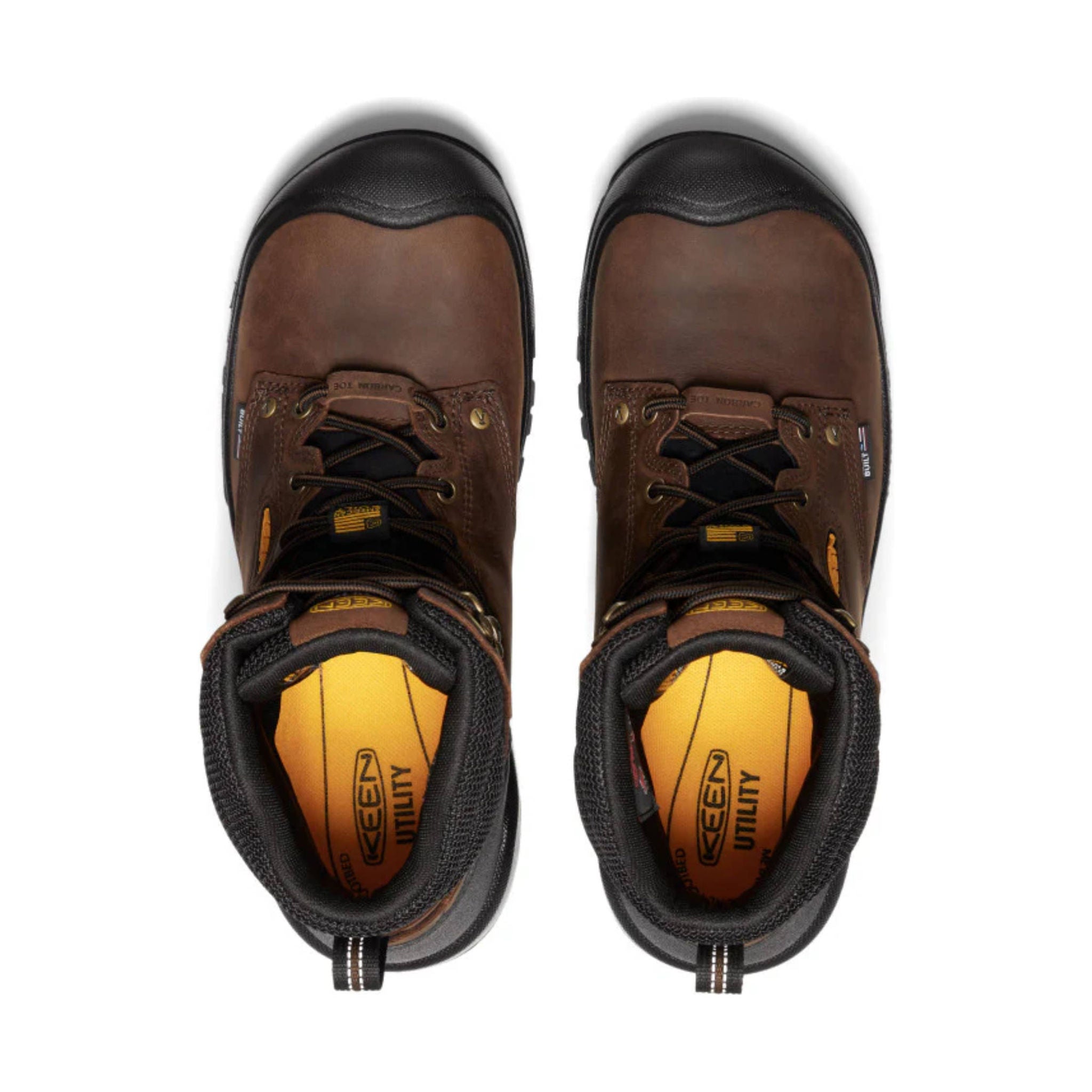 KEEN Utility Men's Independence 8 Inch Insulated Waterproof Carbon Fiber Toe Work Boots - Dark Earth/Black by Lenny's Shoe & Apparel