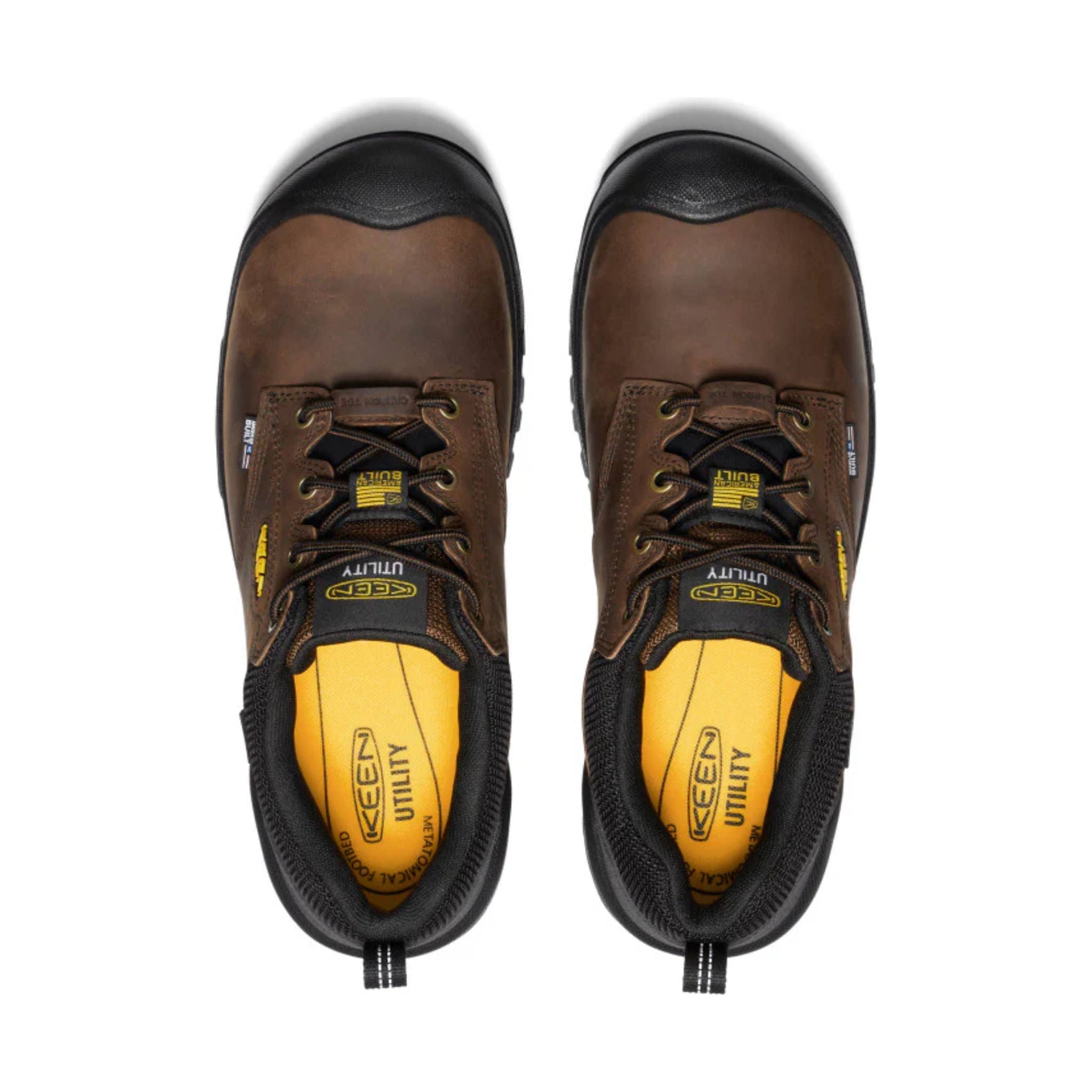 KEEN Utility Men's Independence Oxford Waterproof Carbon Fiber Toe Work Shoes - Dark Earth/Black by Lenny's Shoe & Apparel