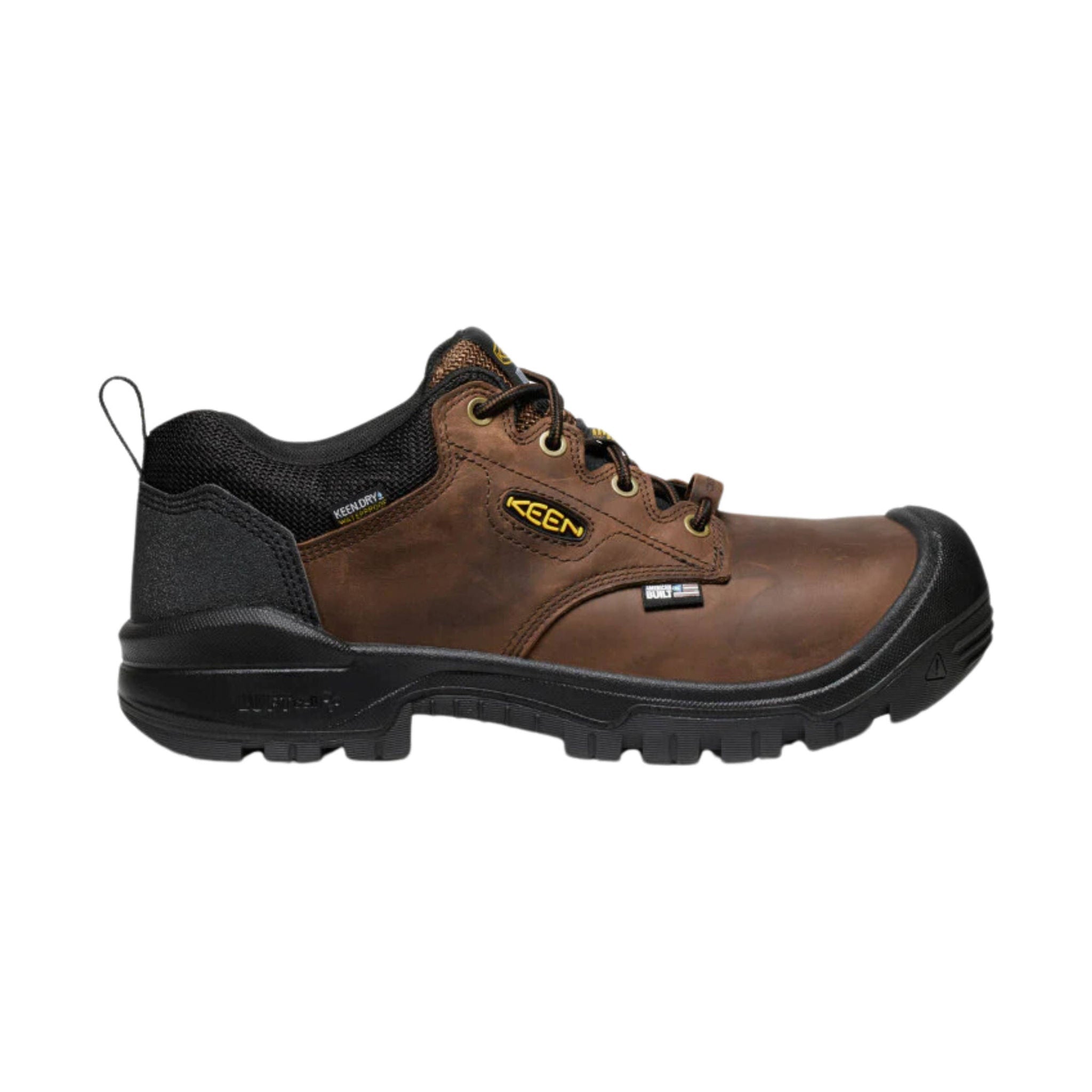 KEEN Utility Men's Independence Oxford Waterproof Carbon Fiber Toe Work Shoes - Dark Earth/Black by Lenny's Shoe & Apparel