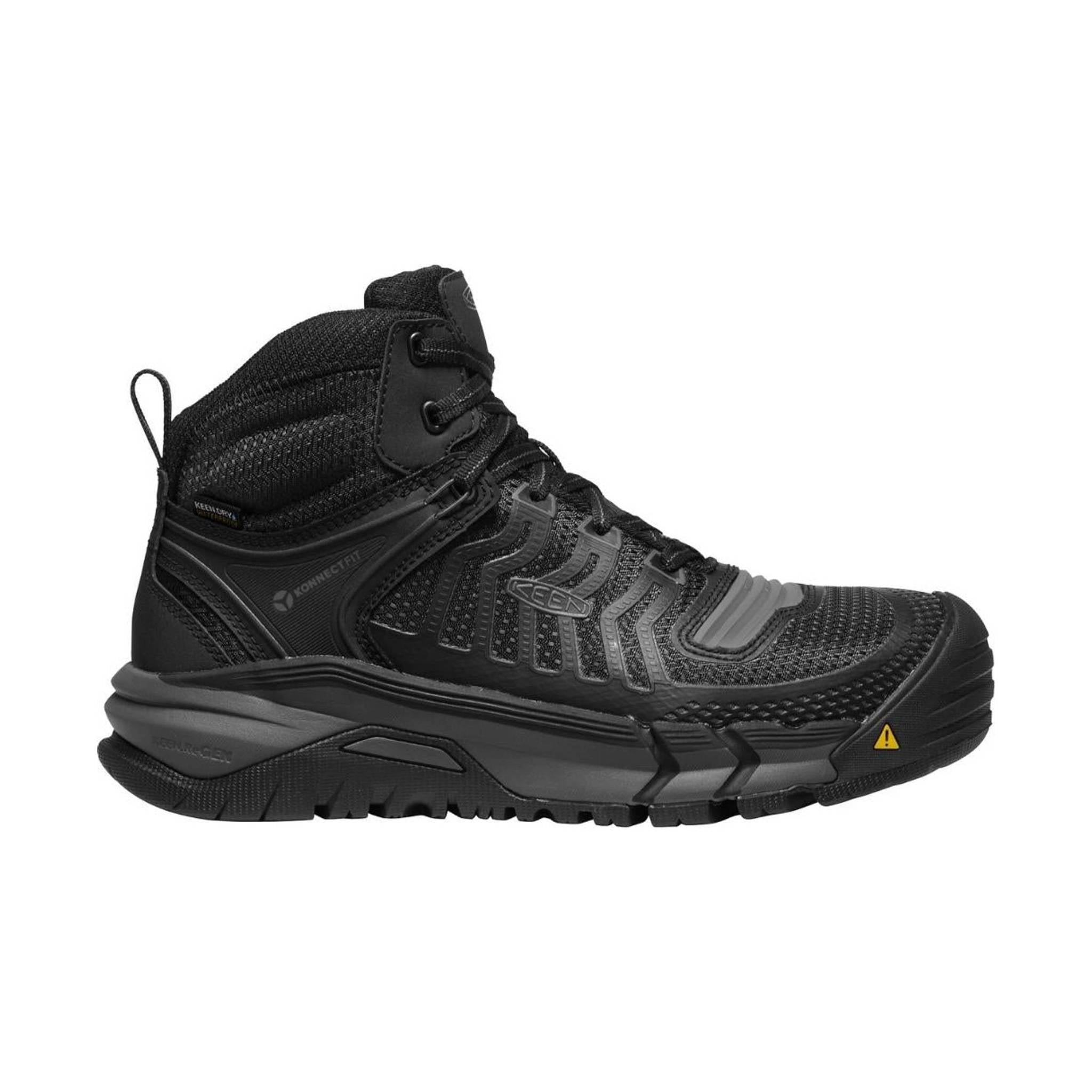 KEEN Utility Men's Kansas City Waterproof Mid Composite Toe Work Boot - Black/Gun Metal by Lenny's Shoe & Apparel