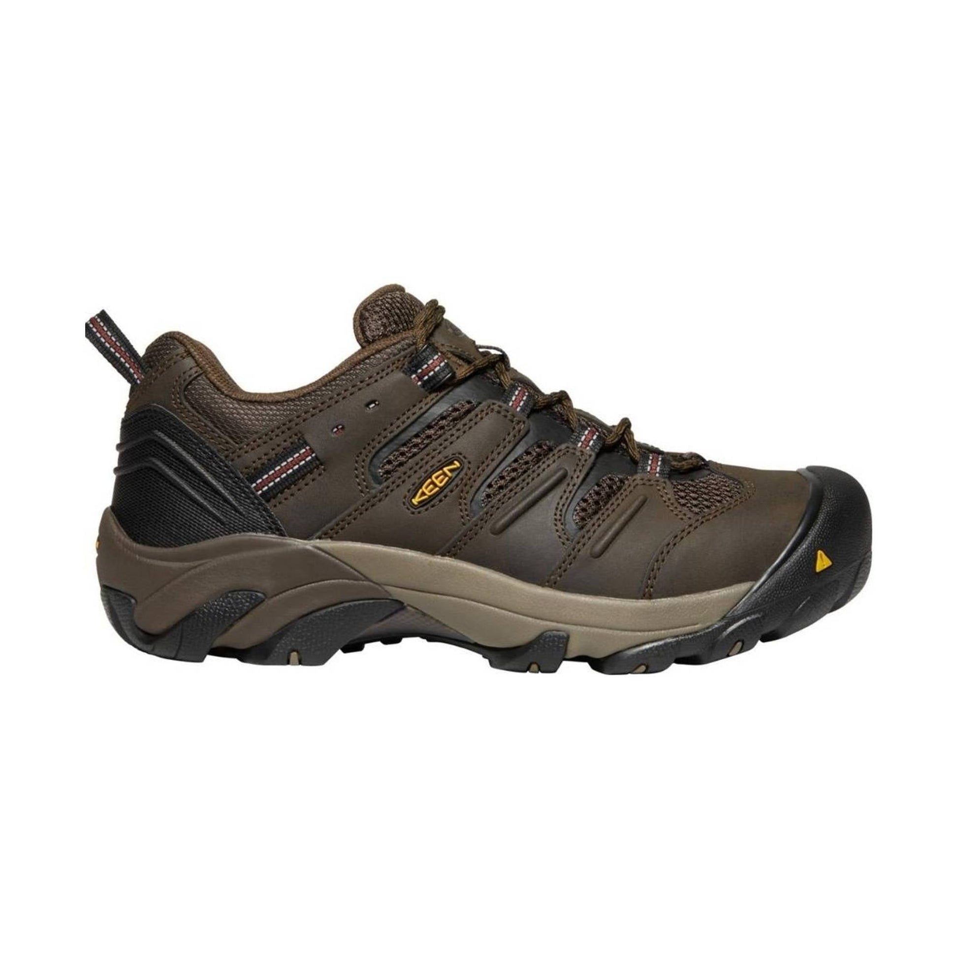 KEEN Utility Men's Lansing Low Steel Toe Work Shoe - Cascade Brown/ Fired Brick by Lenny's Shoe & Apparel