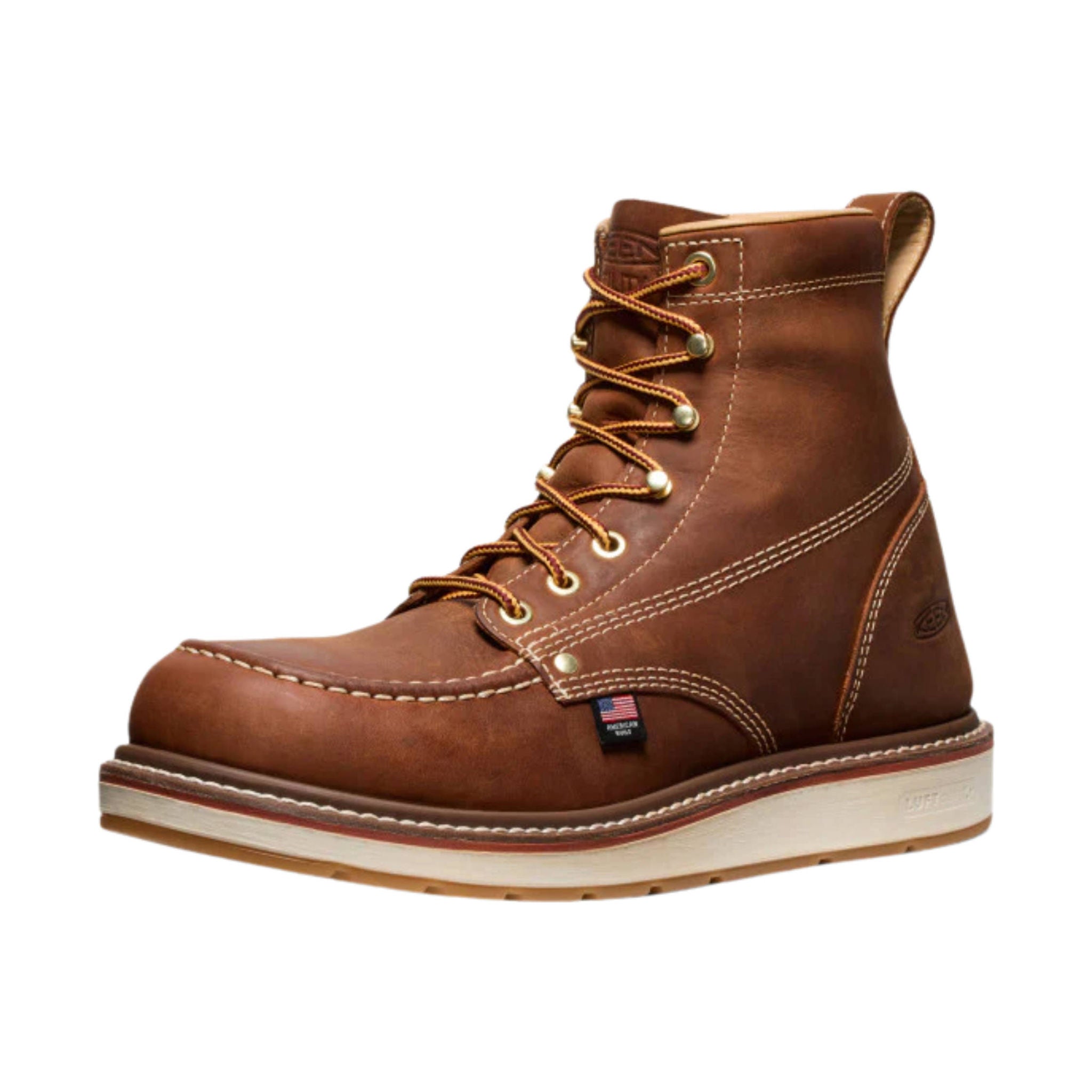 KEEN Utility Men's Liberty 6 Inch Soft Toe Work Boots - Leather Brown/Birch by Lenny's Shoe & Apparel