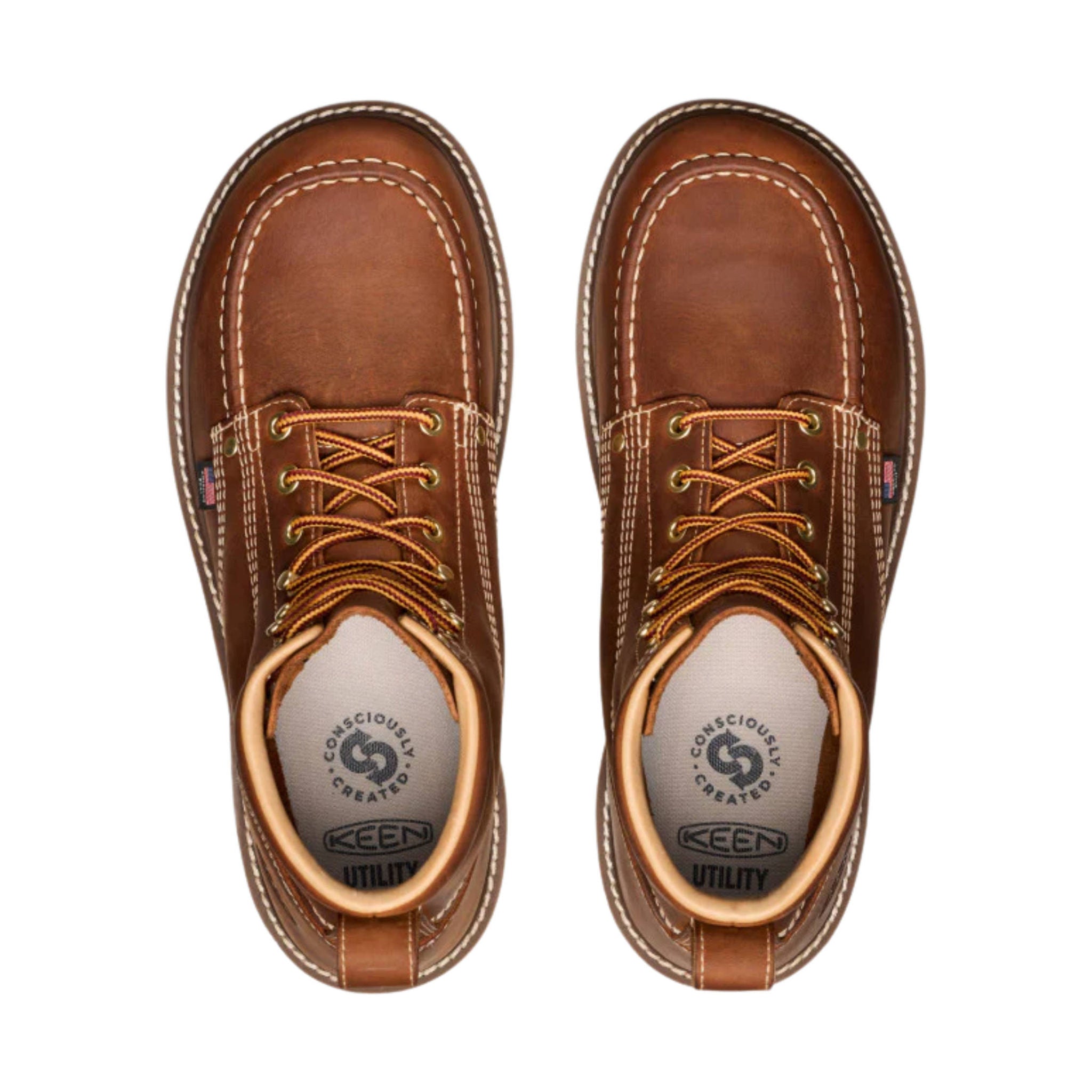 KEEN Utility Men's Liberty 6 Inch Soft Toe Work Boots - Leather Brown/Birch by Lenny's Shoe & Apparel