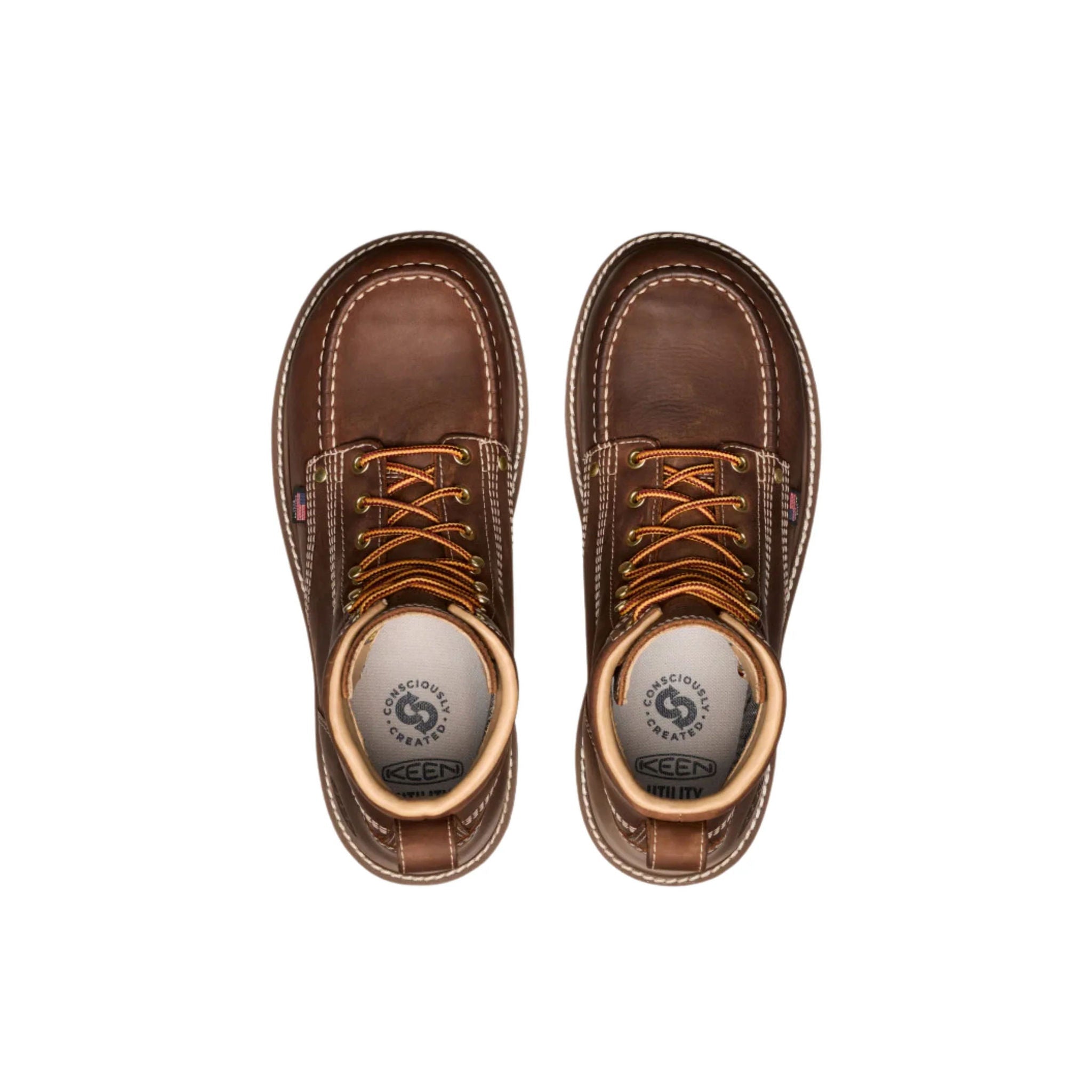 KEEN Utility Men's Liberty 6 Inch Waterproof Carbon Toe Work Boots - Chestnut/Gum by Lenny's Shoe & Apparel