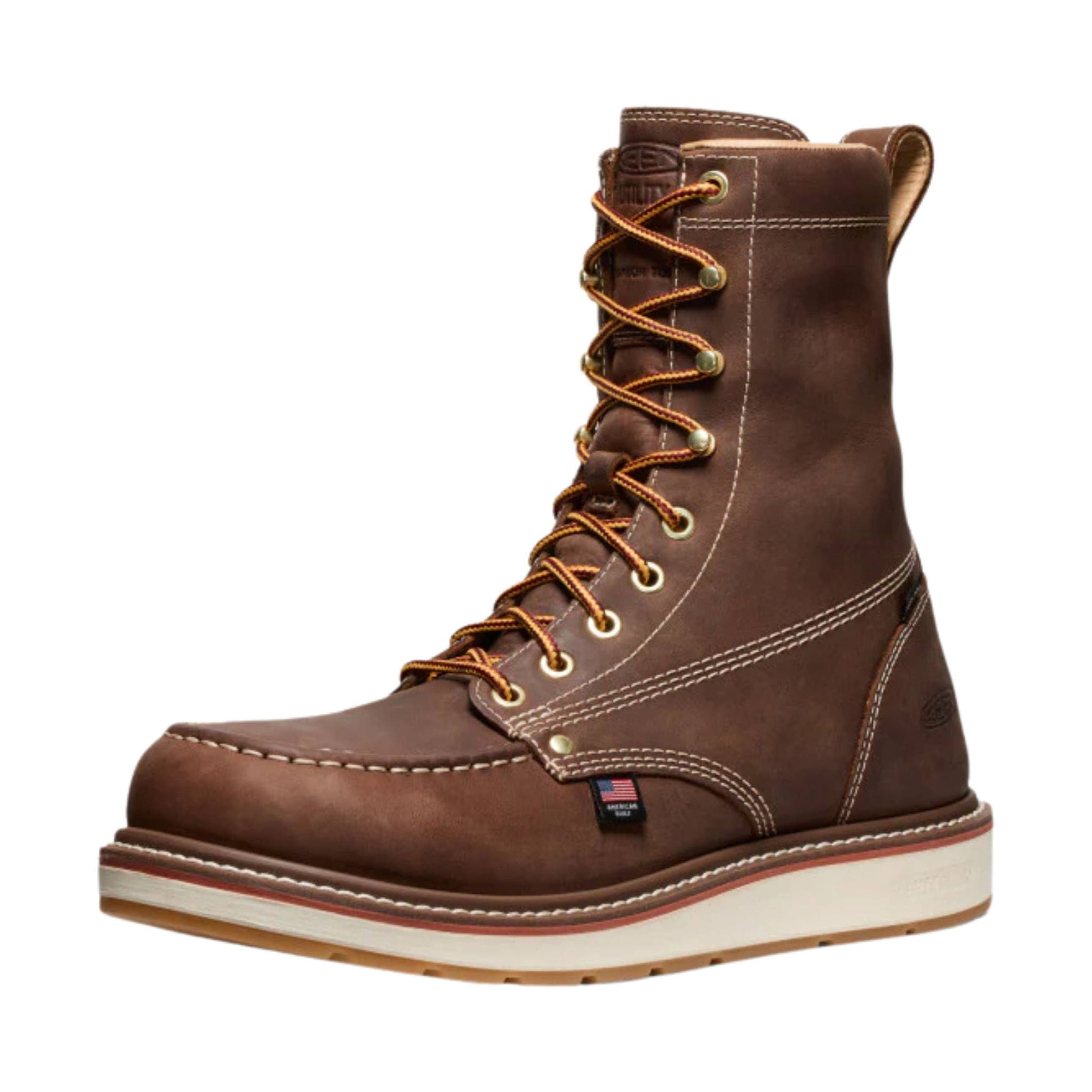 KEEN Utility Men's Liberty 8 Inch Waterproof Carbon Toe Work Boots - Chestnut/Gum by Lenny's Shoe & Apparel