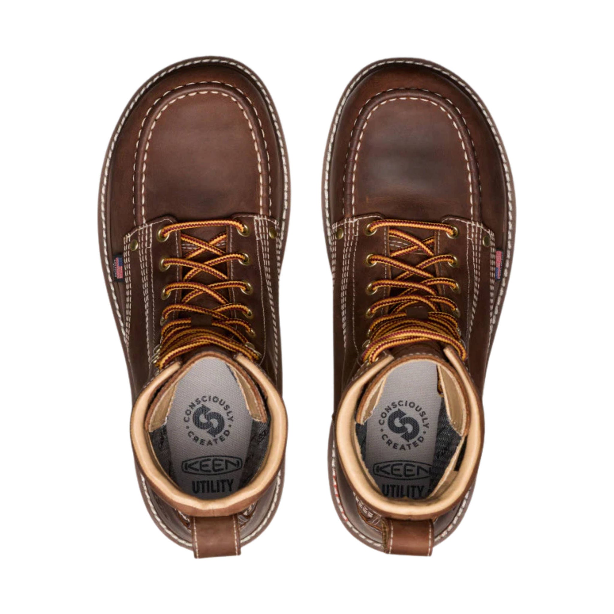 KEEN Utility Men's Liberty 8 Inch Waterproof Carbon Toe Work Boots - Chestnut/Gum by Lenny's Shoe & Apparel