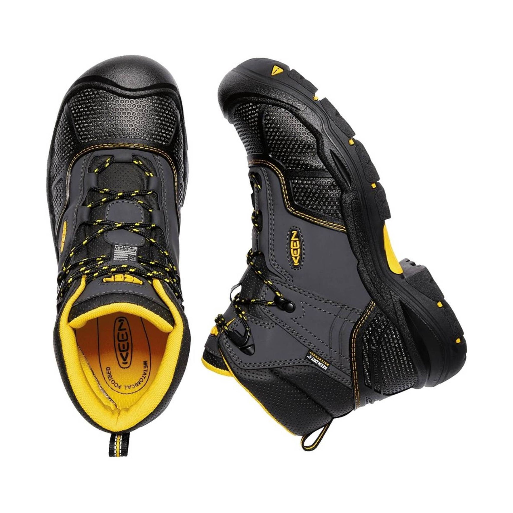 KEEN Utility Men's Logandale Mid Waterproof Steel Toe Work Boot - Raven/Black by Lenny's Shoe & Apparel