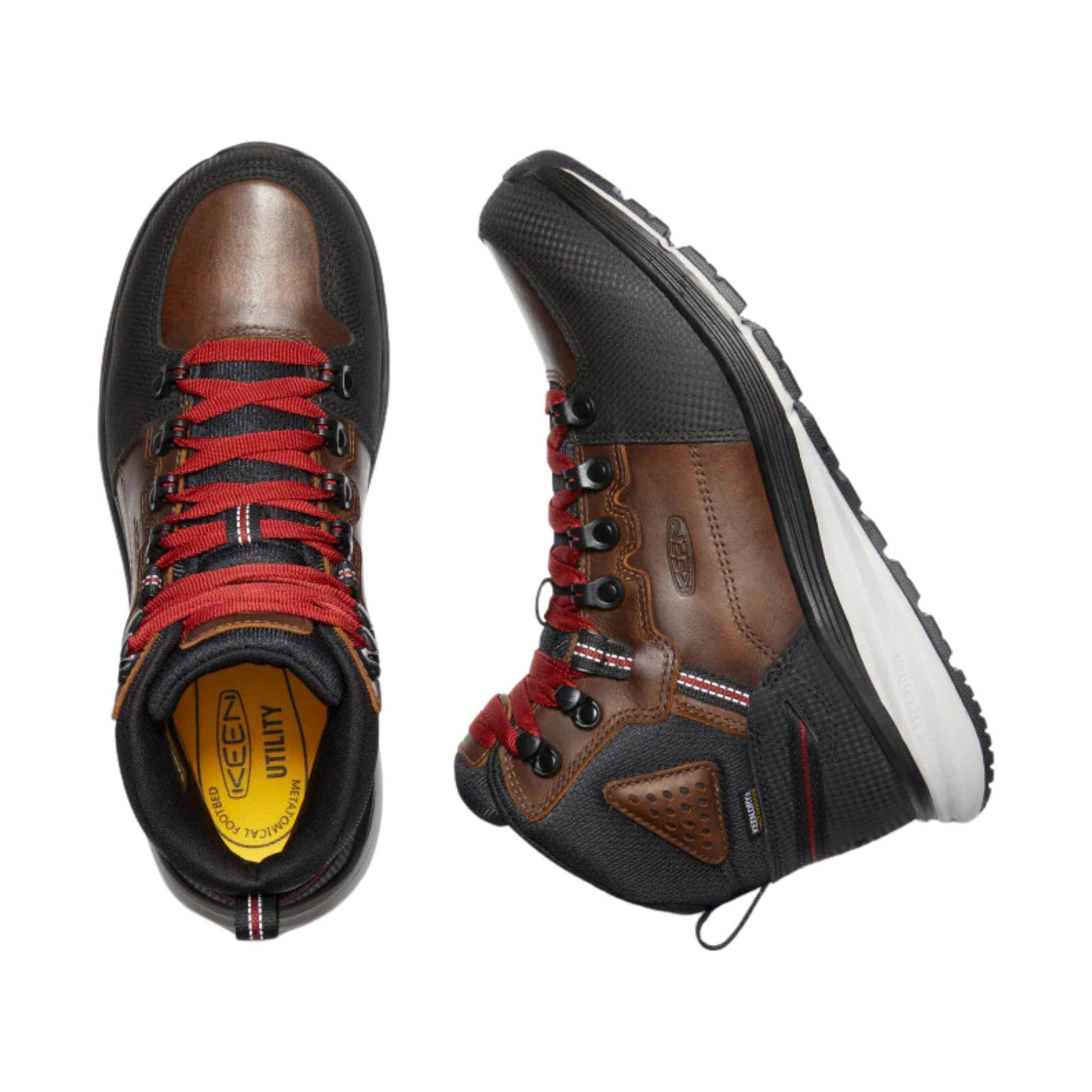 KEEN Utility Men's Red Hook Mid Waterproof Soft Toe Boot - Tobacco/Black by Lenny's Shoe & Apparel