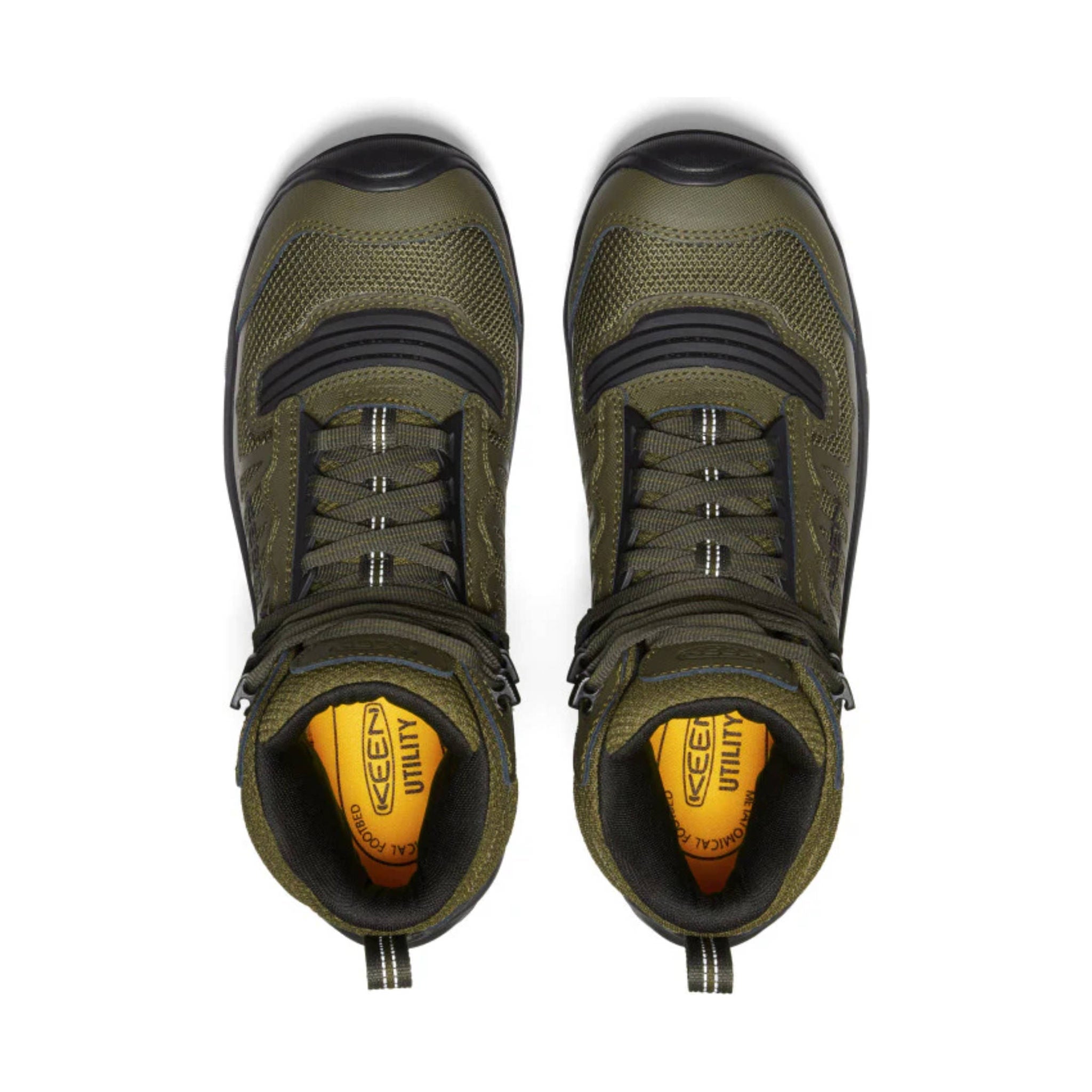 KEEN Utility Men's Reno Mid Waterproof Carbon Fiber Toe Work Boots - Dark Olive/Black by Lenny's Shoe & Apparel