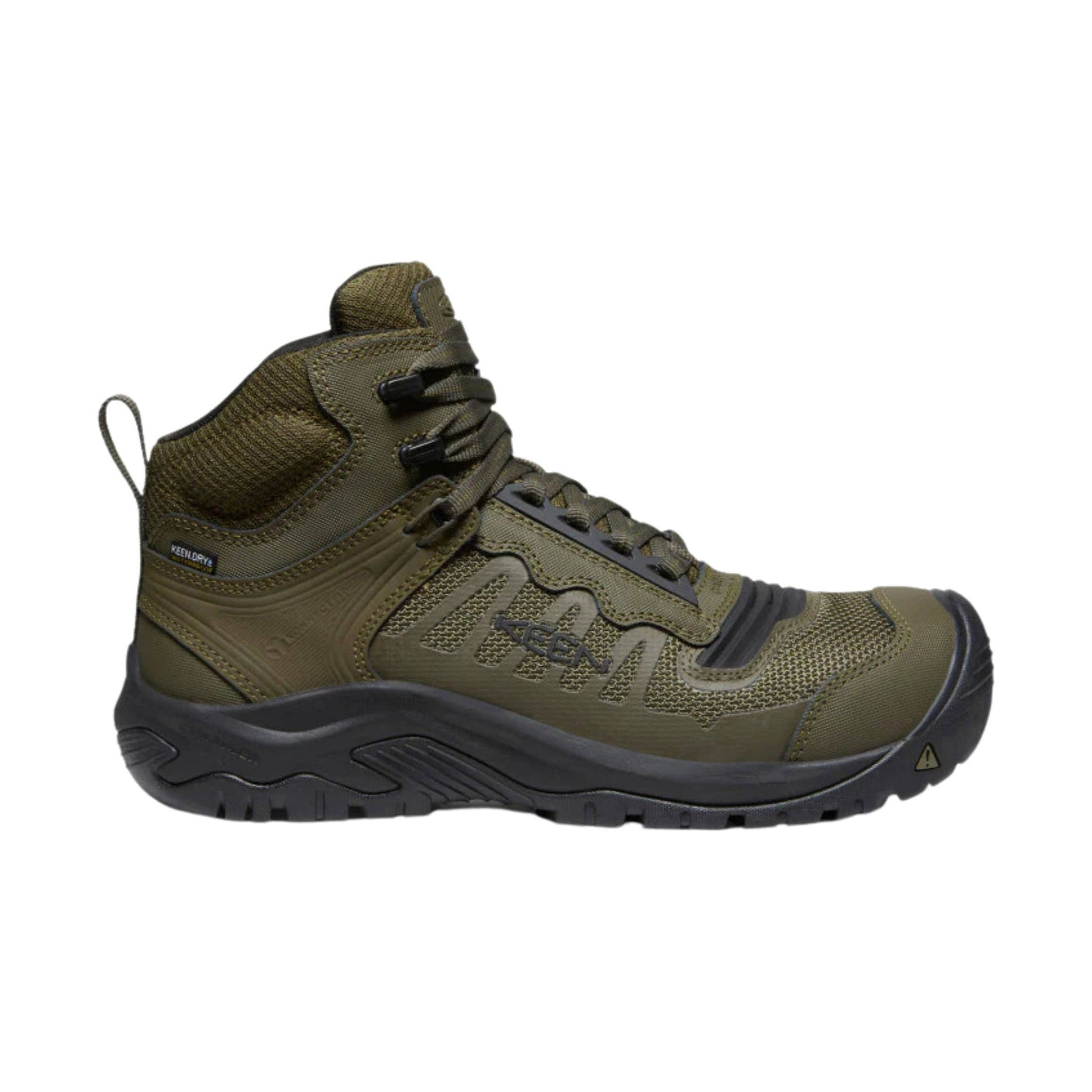 KEEN Utility Men's Reno Mid Waterproof Carbon Fiber Toe Work Boots - Dark Olive/Black by Lenny's Shoe & Apparel