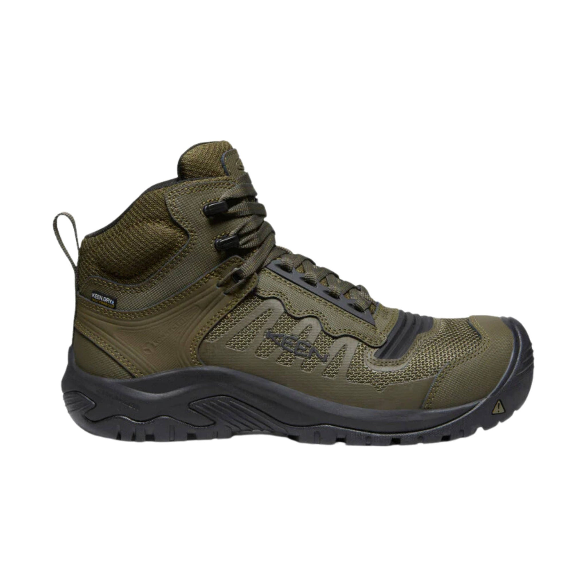 KEEN Utility Men's Reno Mid Waterproof Carbon Fiber Toe Work Boots - Dark Olive/Black by Lenny's Shoe & Apparel