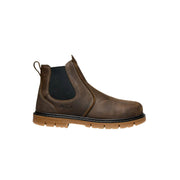KEEN Utility Men's San Jose Chelsea 90 Degree Heel Aluminum Toe Work Boots - Cascade Brown/Gum by Lenny's Shoe & Apparel
