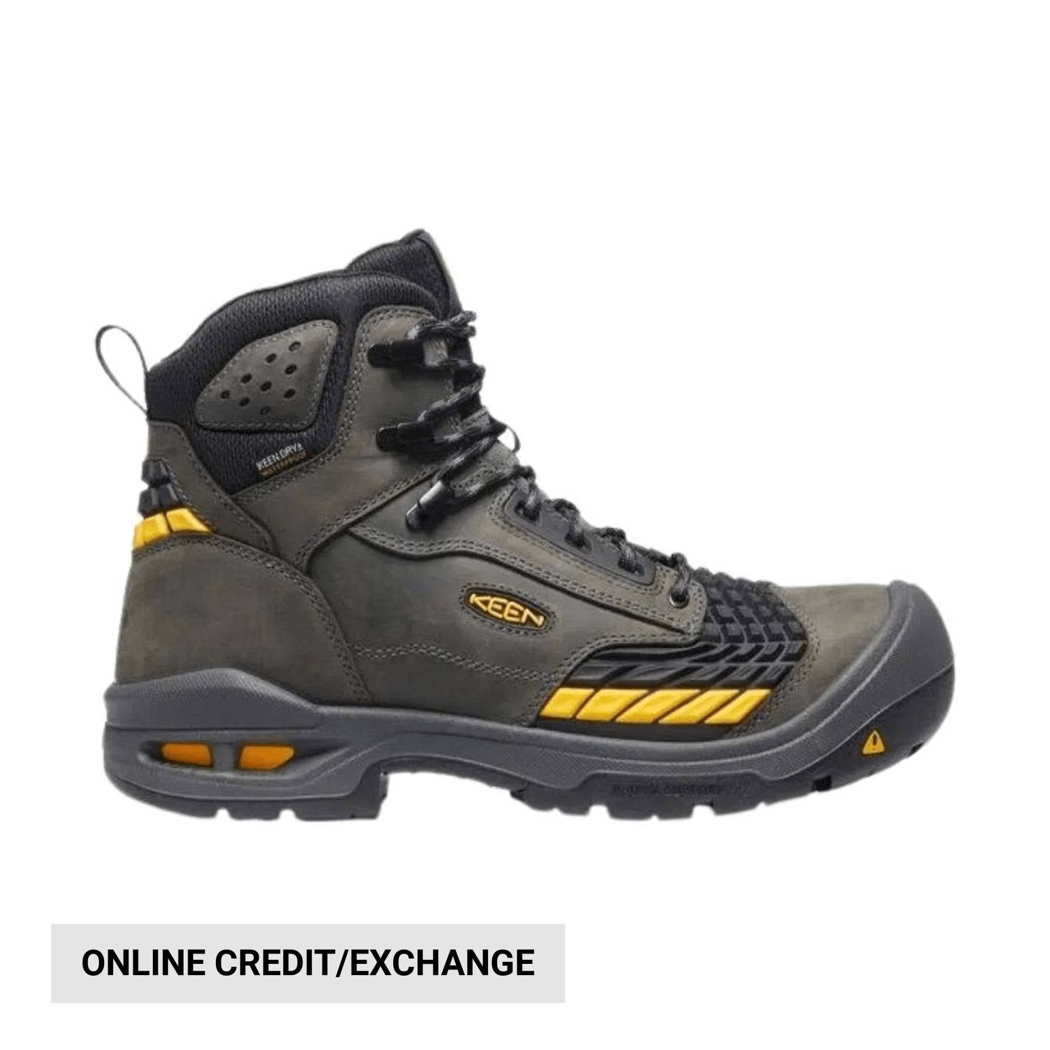 KEEN Utility Men's Troy Carbon-Fiber Toe Work Boot - Magnet/Black/Yellow by Lenny's Shoe & Apparel