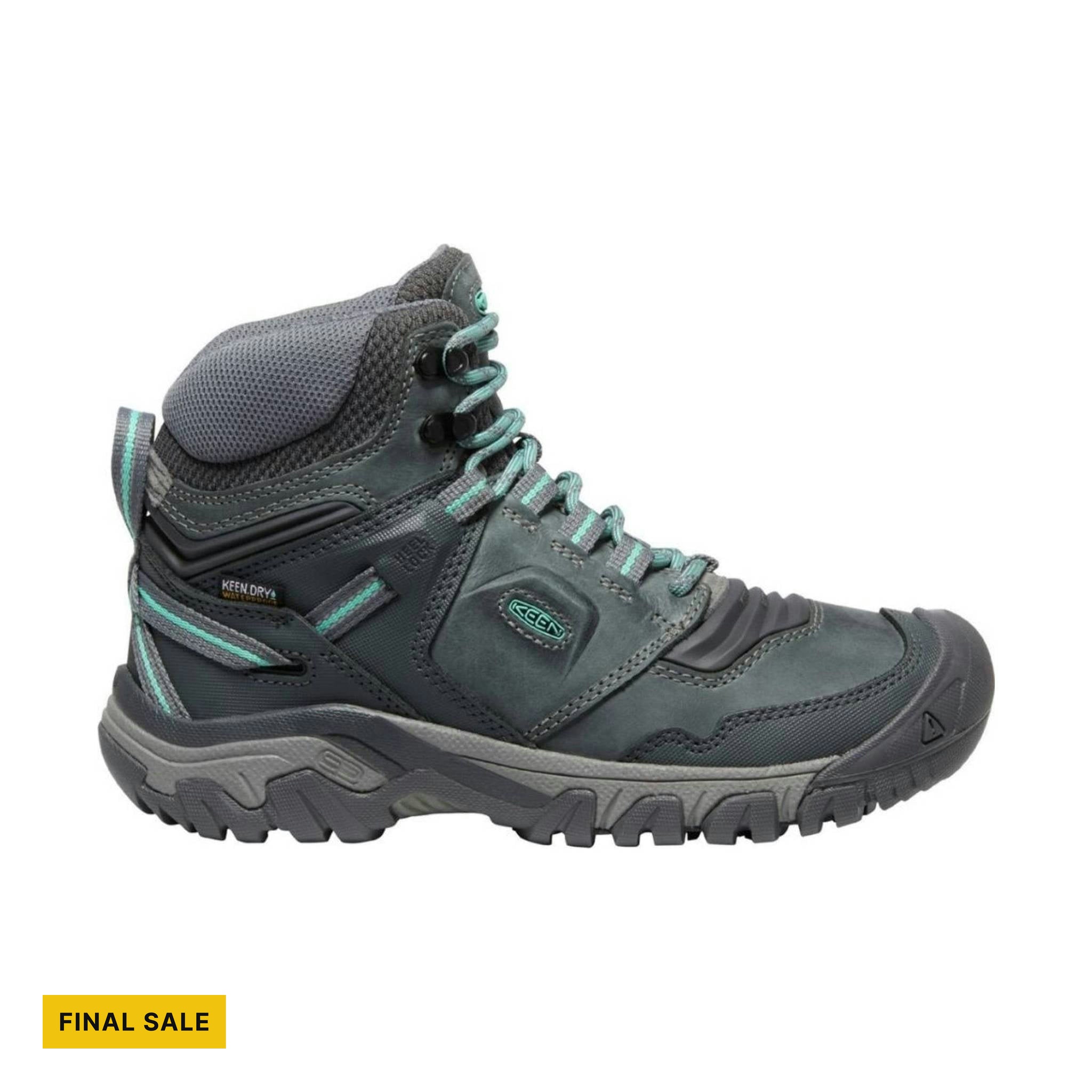 KEEN Women's Ridge Flex Mid Waterproof Boot - Steel Grey/Porcelain