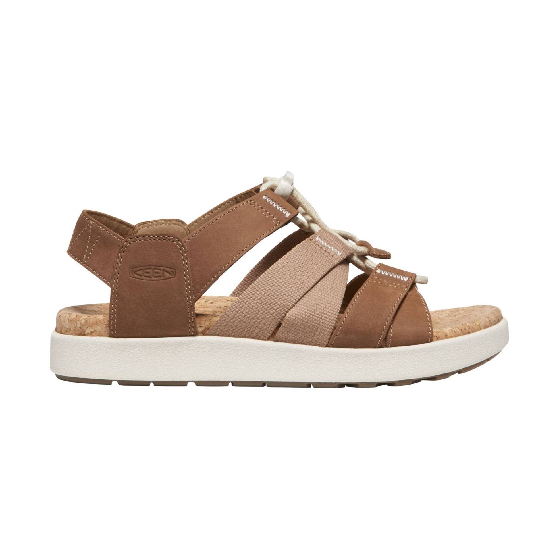 KEEN Women's Elle Mixed Strap Sandal - Toasted Coconut/Birch by Lenny's Shoe & Apparel