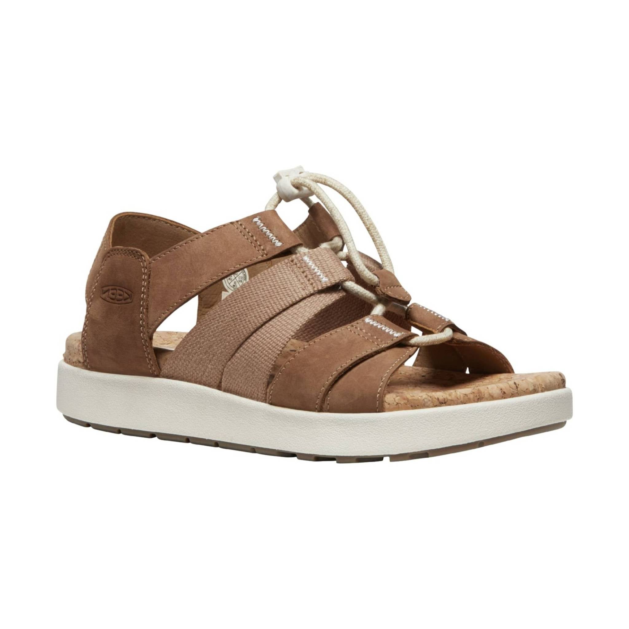KEEN Women's Elle Mixed Strap Sandal - Toasted Coconut/Birch by Lenny's Shoe & Apparel