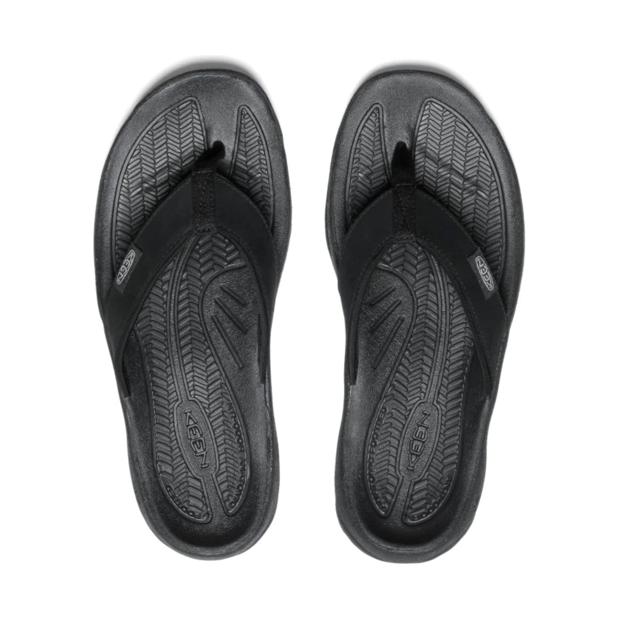 KEEN Women's Kona Leather Flip Flop - Black/Vapor by Lenny's Shoe & Apparel