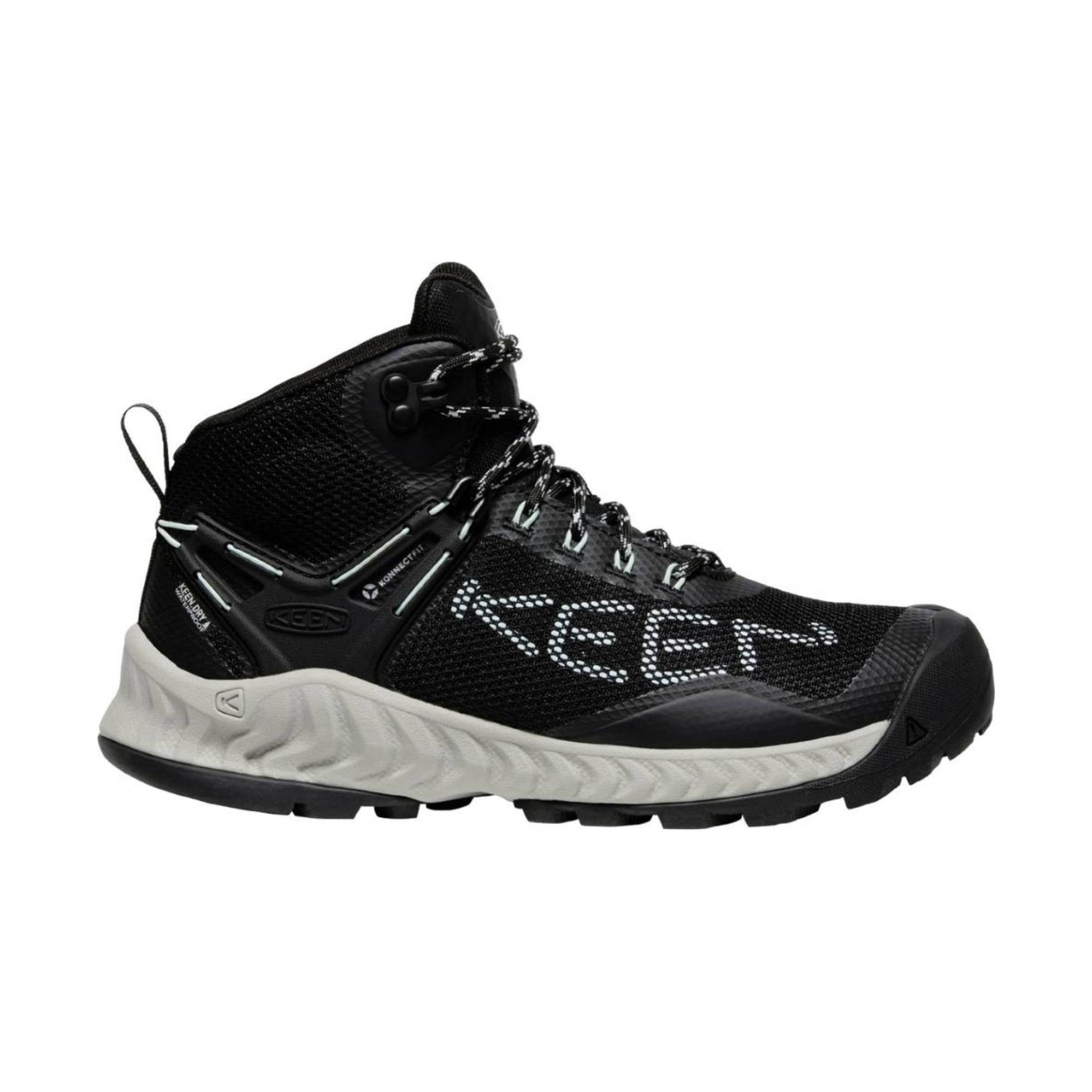 KEEN Women's NXIS EVO Waterproof Boot - Black/Blue Glass by Lenny's Shoe & Apparel