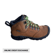 KEEN Women's Nxis Explorere Mid Waterproof Hiking Boot - Bison/ Golden Yellow by Lenny's Shoe & Apparel