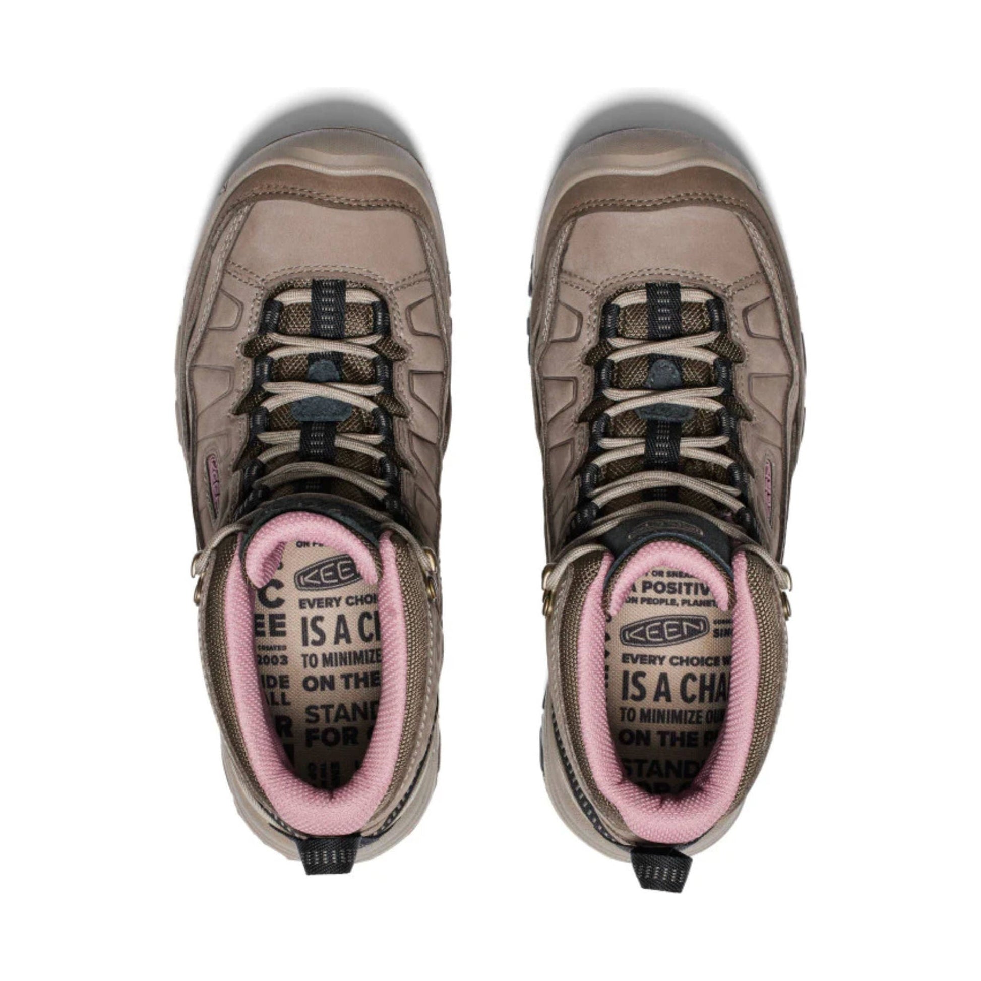KEEN Women's Targhee IV Mid Waterproof Hiking Boot - Brindle/Nostalgia Rose by Lenny's Shoe & Apparel