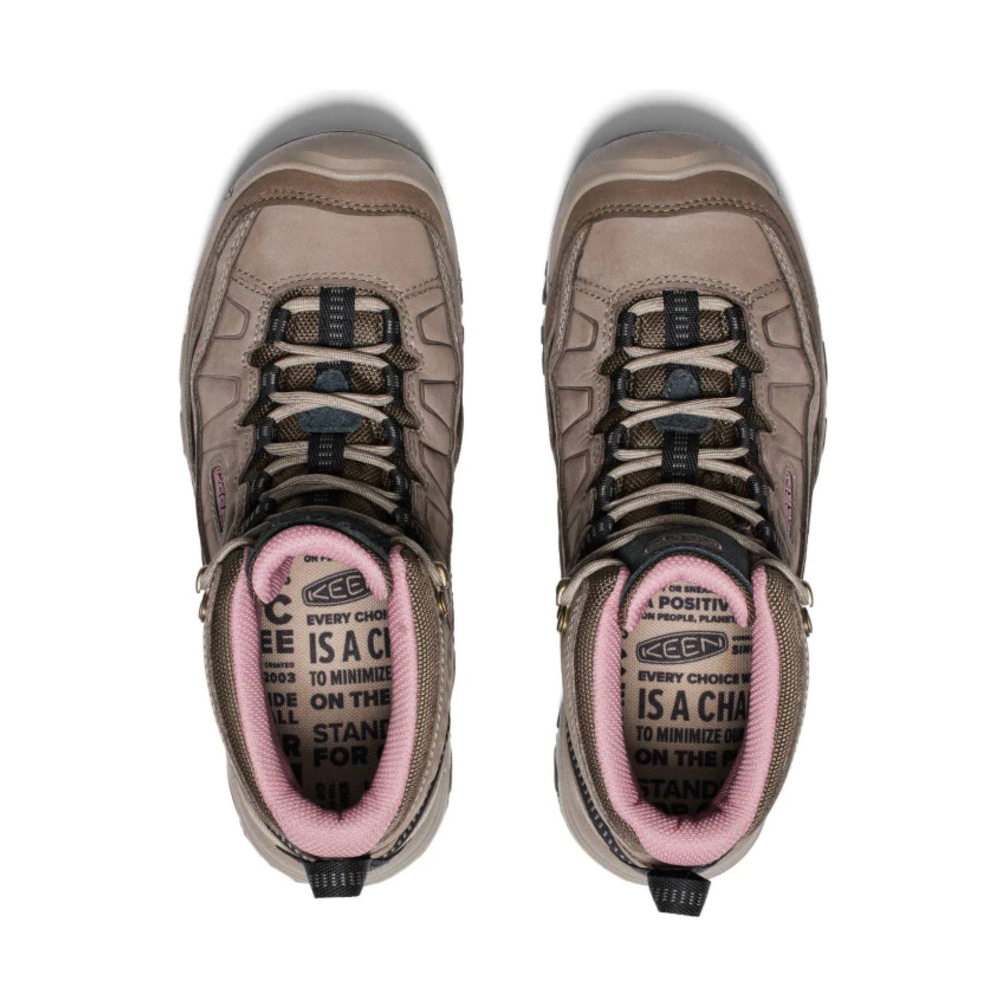 KEEN Women's Targhee IV Mid Waterproof Hiking Boot - Brindle/Nostalgia Rose by Lenny's Shoe & Apparel