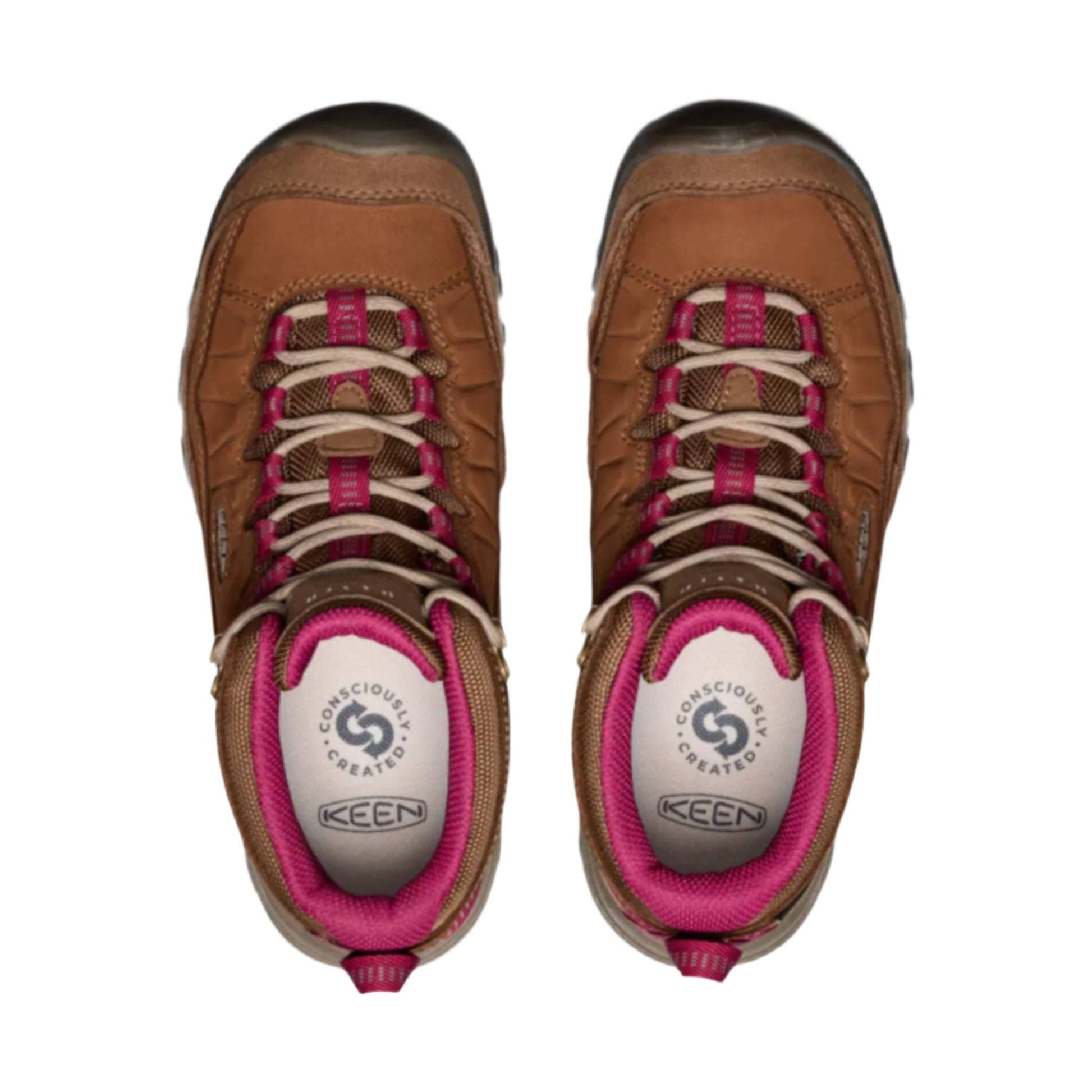 KEEN Women's Targhee IV Mid Waterproof Hiking Boot - Bison/Beaujolais by Lenny's Shoe & Apparel