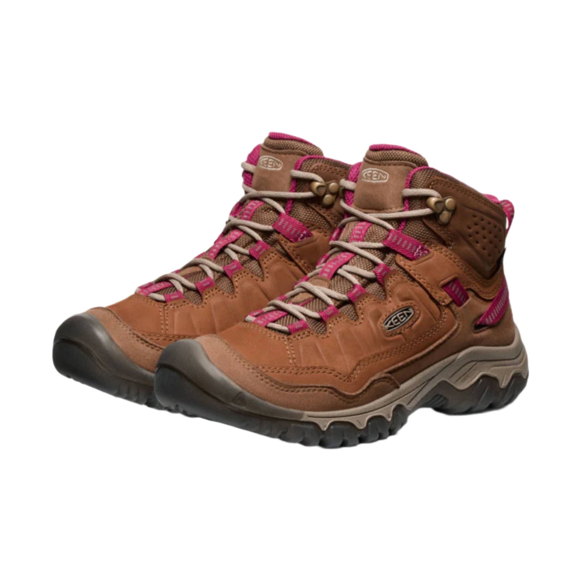 KEEN Women's Targhee IV Mid Waterproof Hiking Boot - Bison/Beaujolais by Lenny's Shoe & Apparel