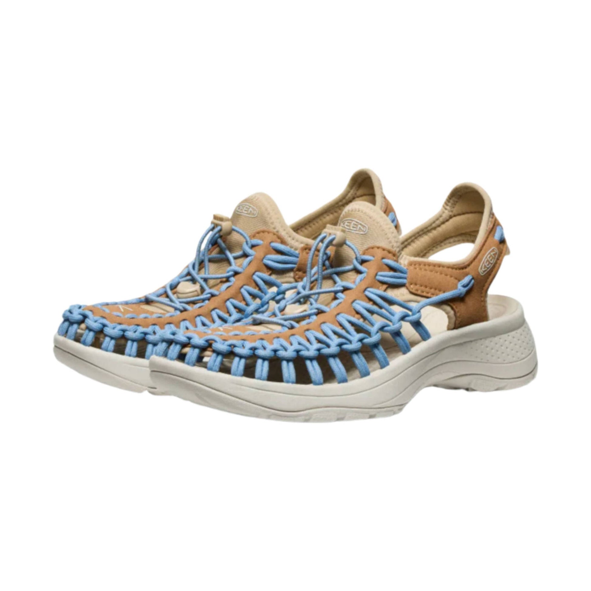 KEEN Women's Uneek Astoria Sandal - Chipmunk/Faded Denim by Lenny's Shoe & Apparel